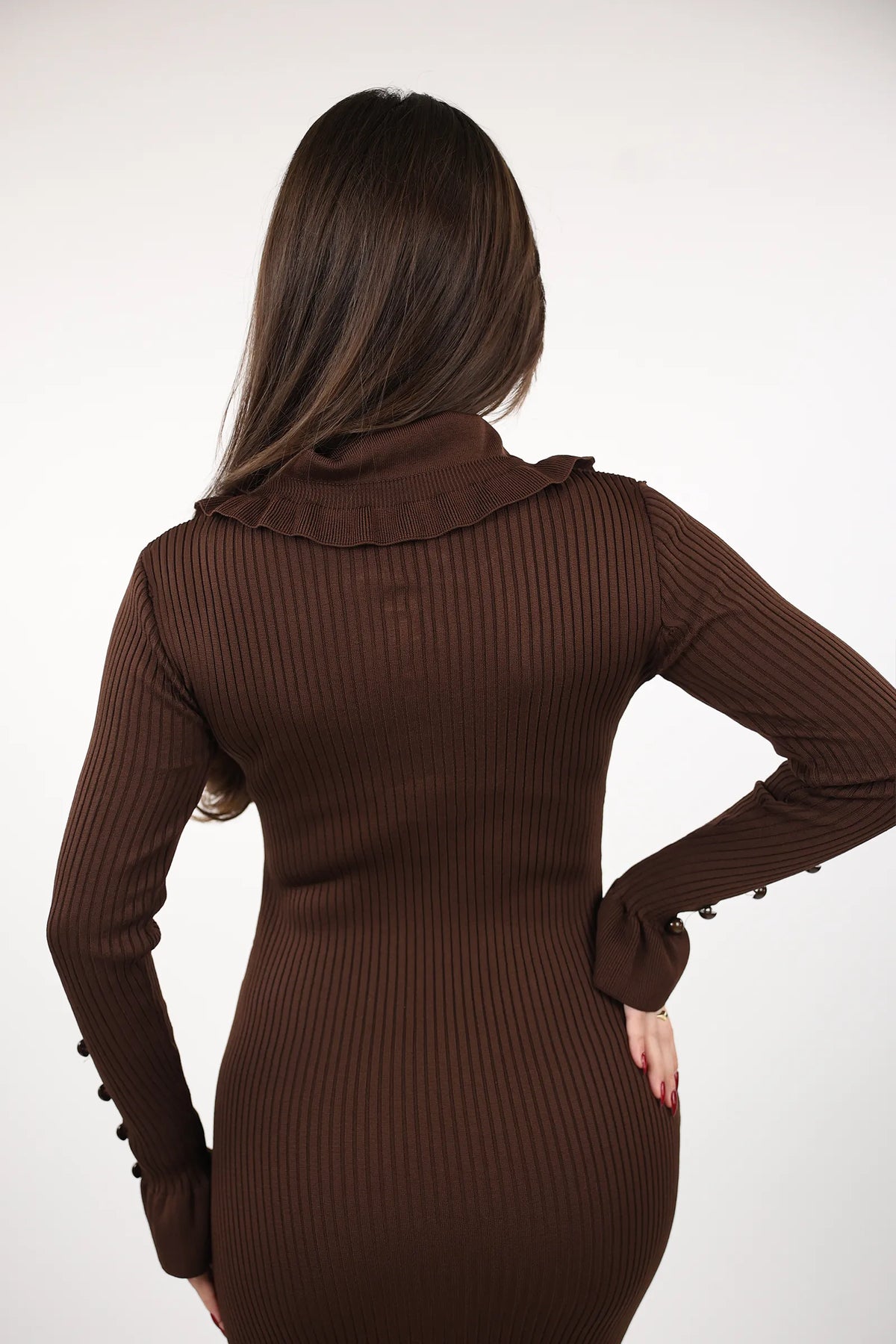 Fustan knit ruffle