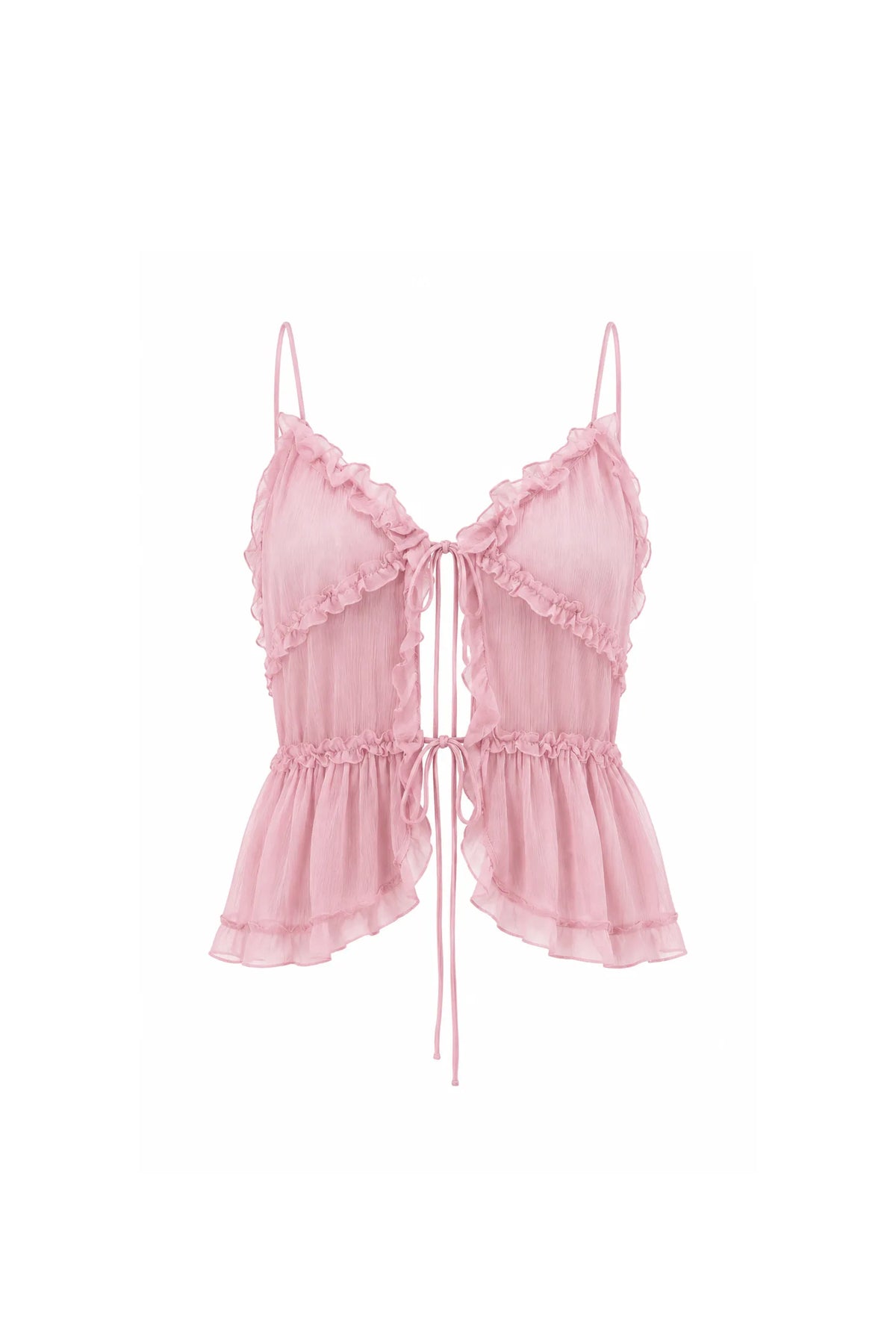 Maice ruffle tie front