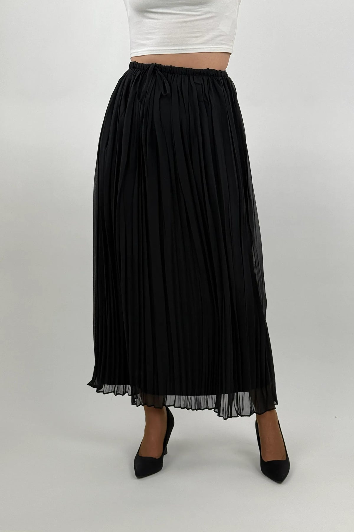 Fund flowy pleated skirt