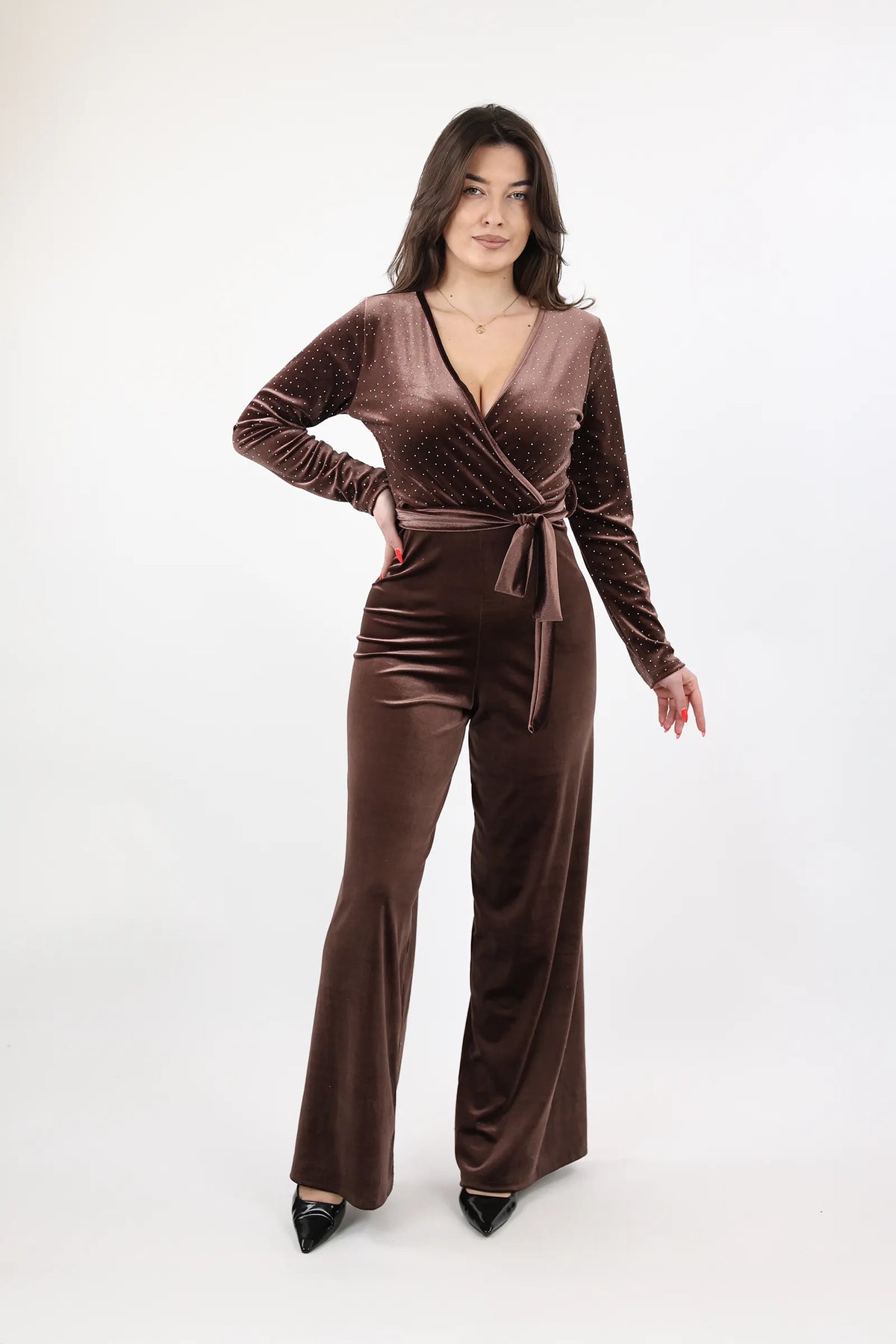 KOMBINEZON Wide Leg Jumpsuit