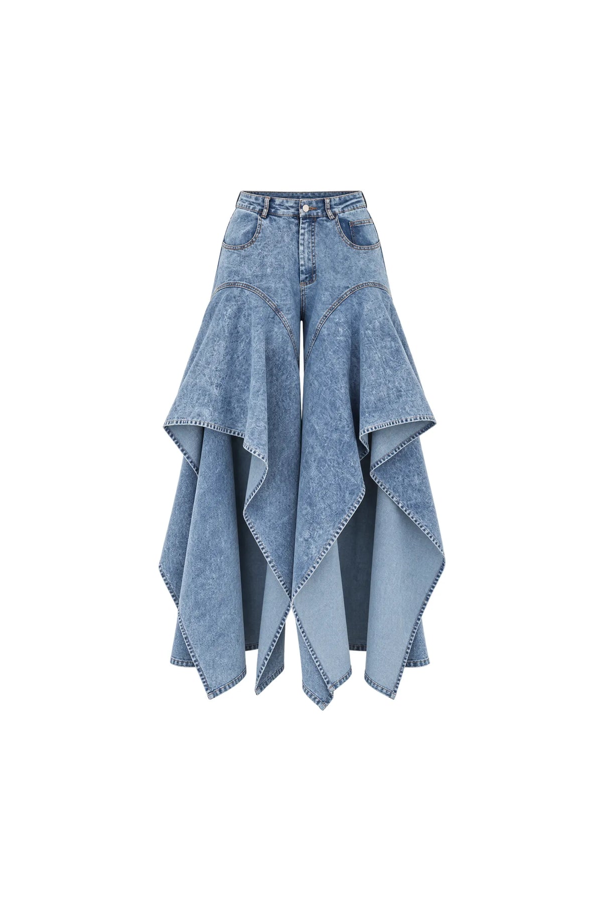 Farmerka asymmetrical denim