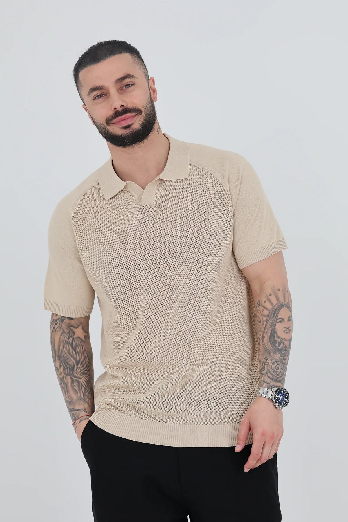 Maice open collar