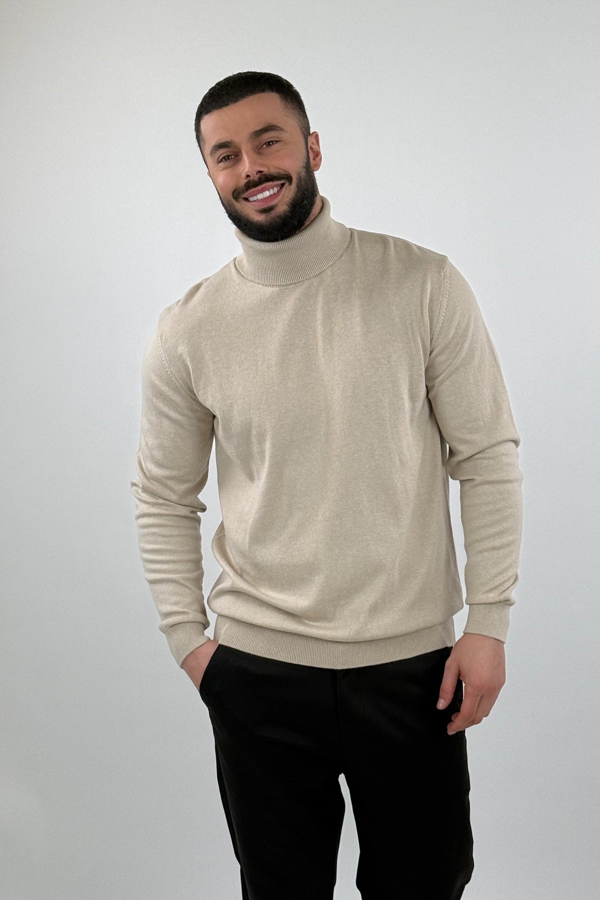 Rrollke slim fit roll neck