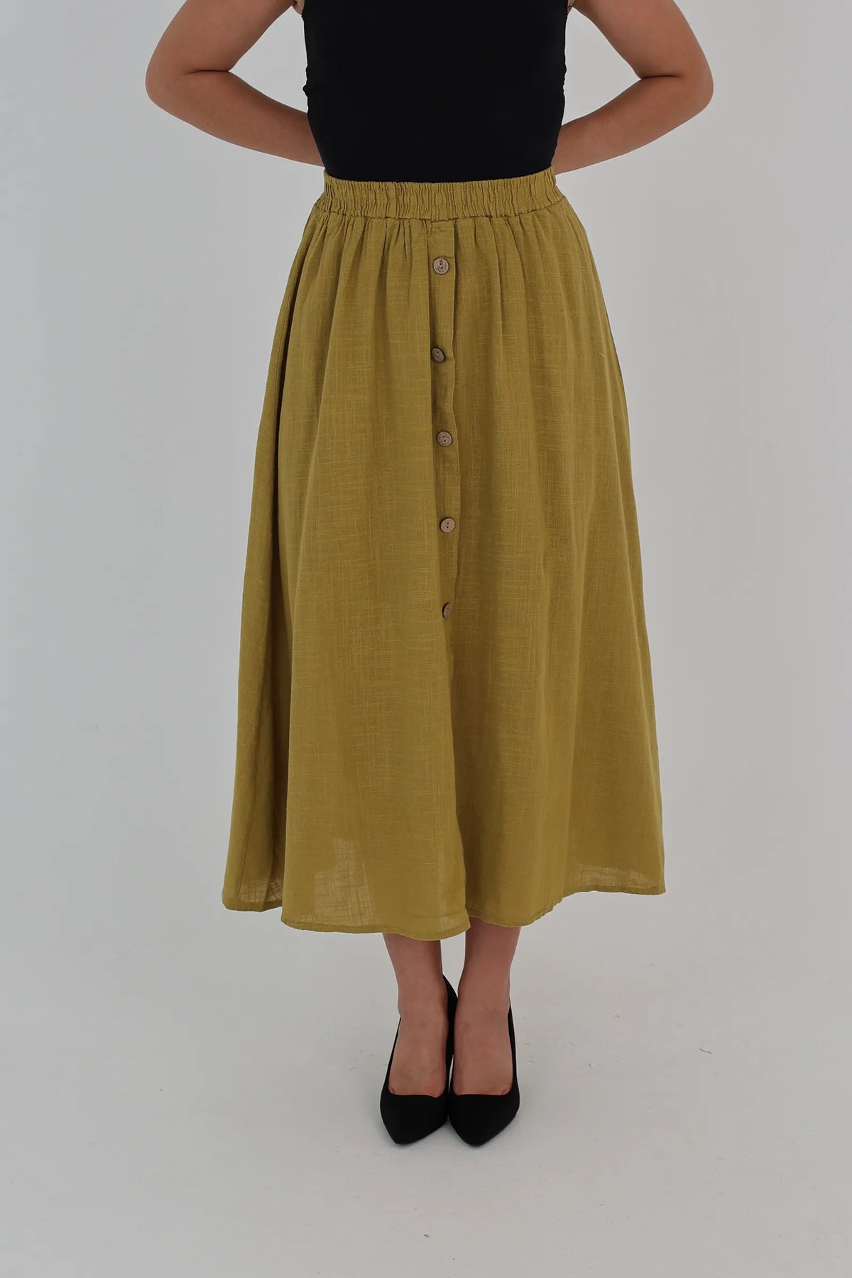 Fund elastic waist midi