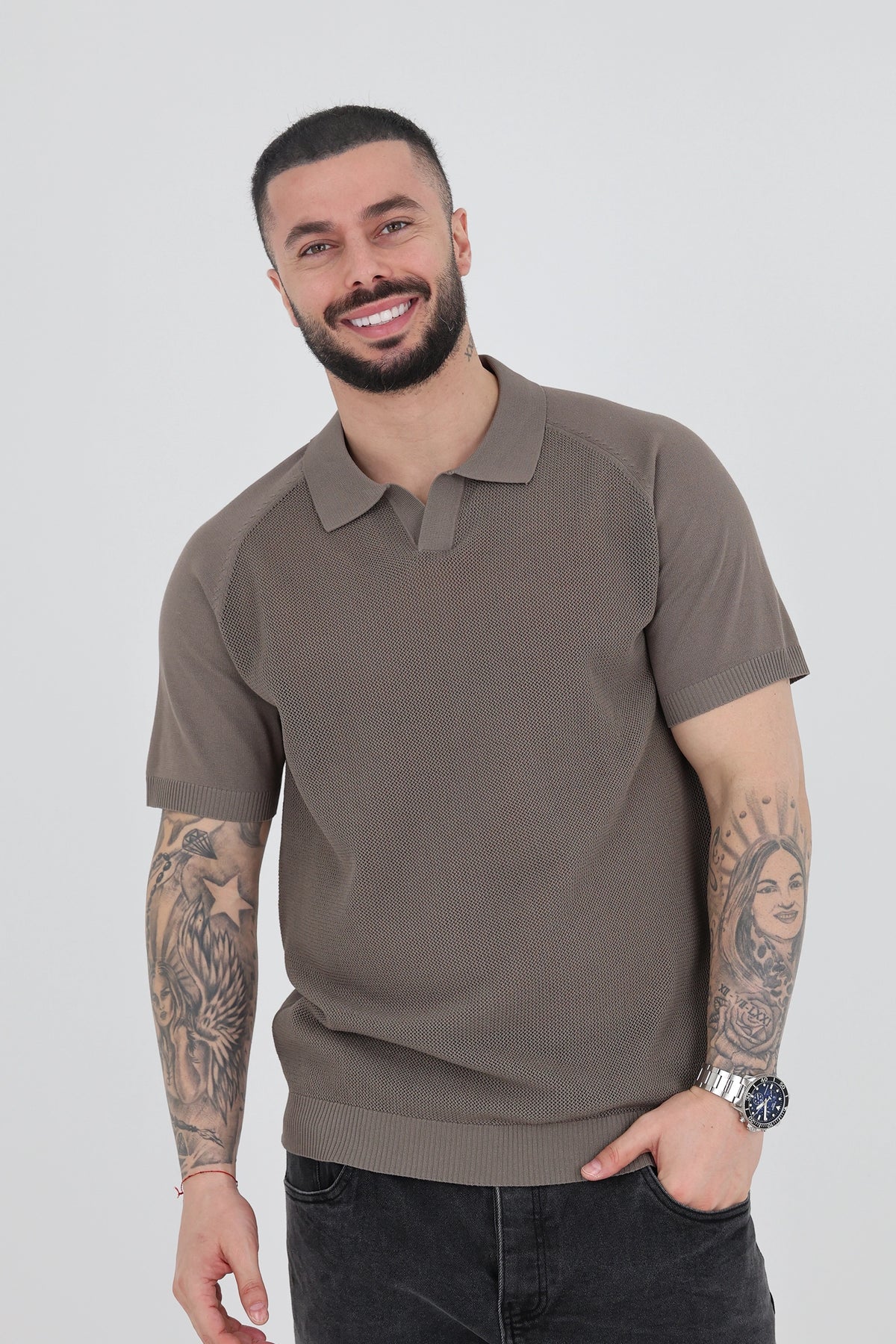 Maice open collar