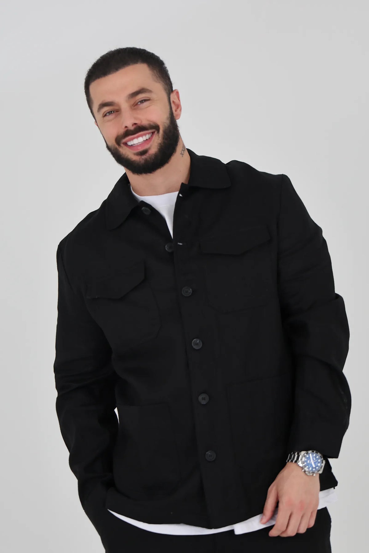 Sako linen shacket