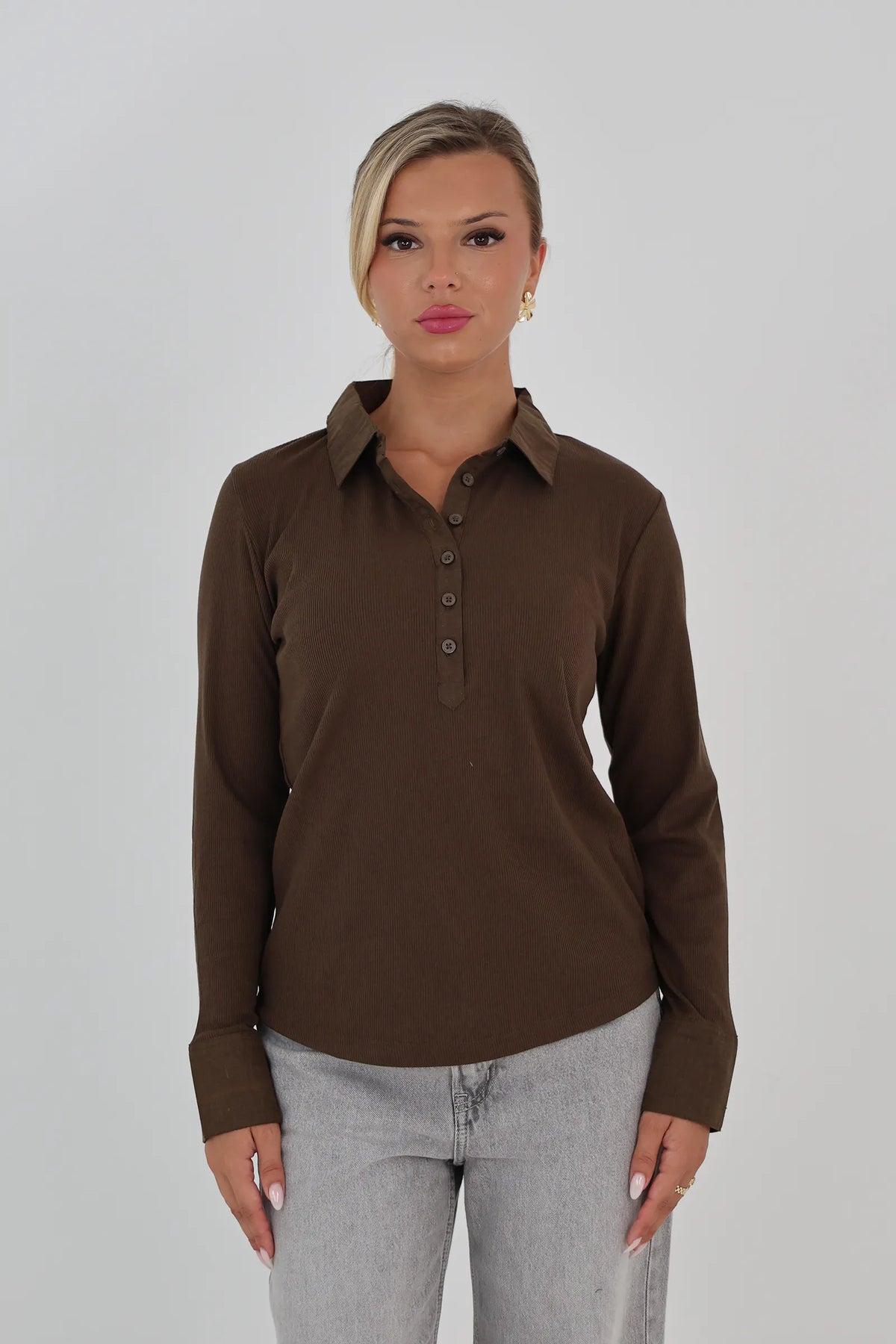 Bluze sheer pointelle