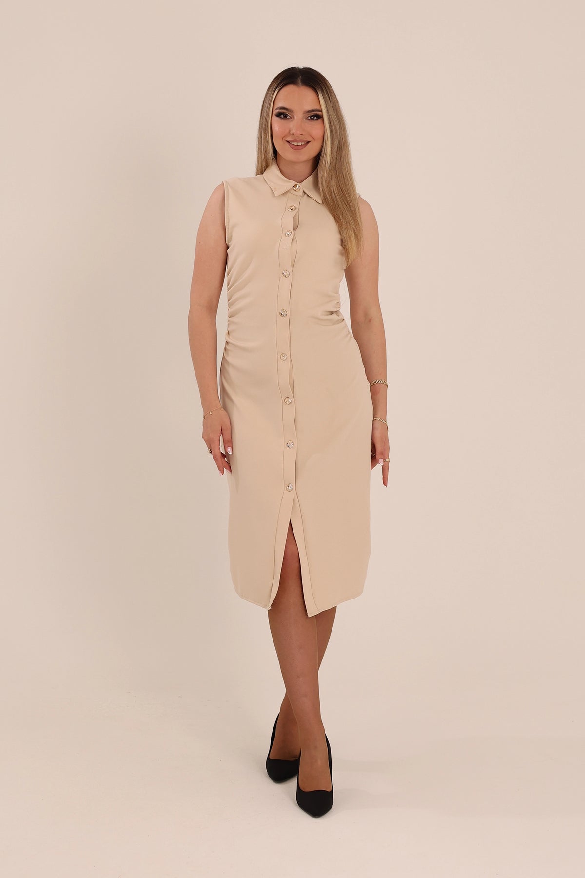 Fustan ruched sides
