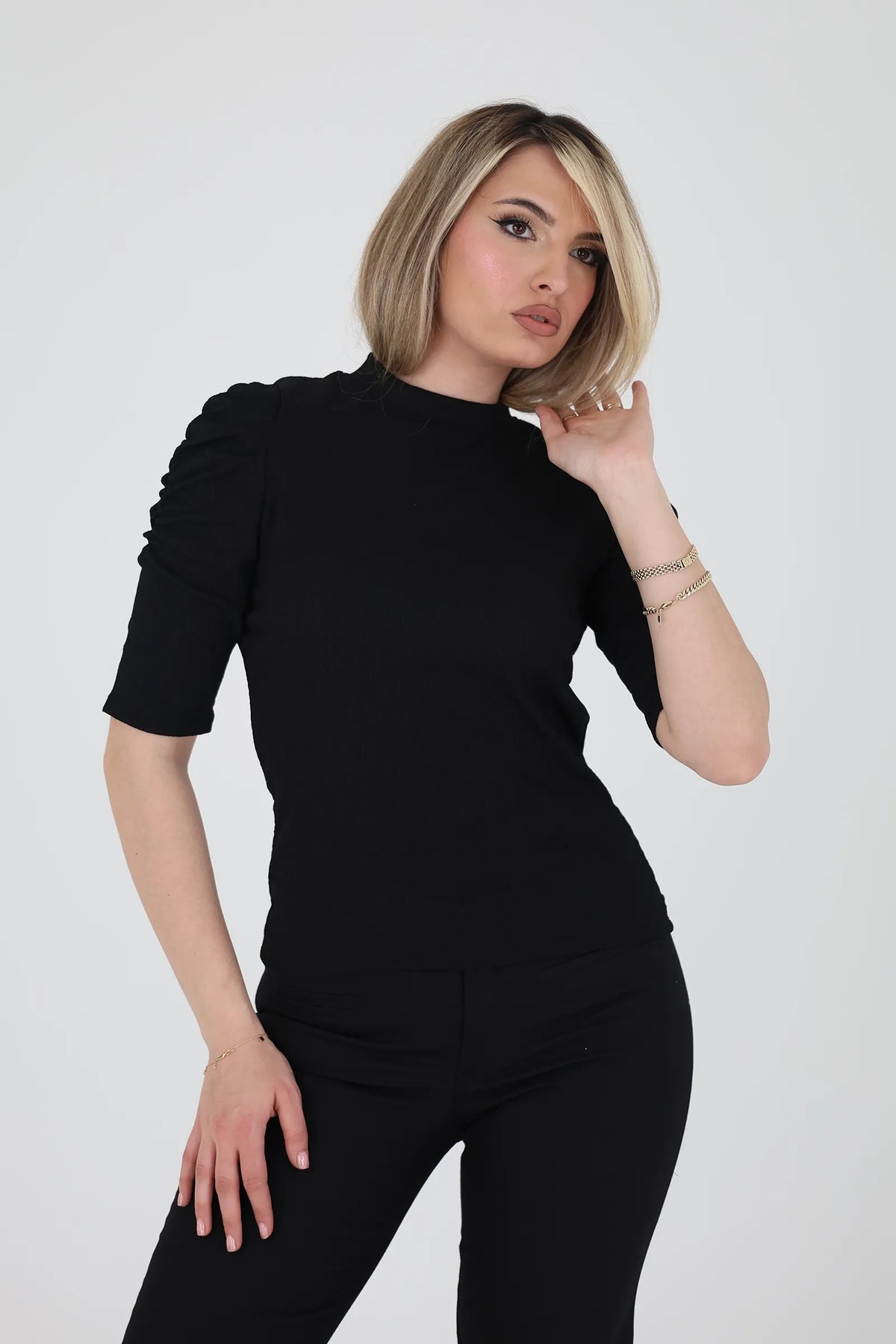 Maice ruched sleeve