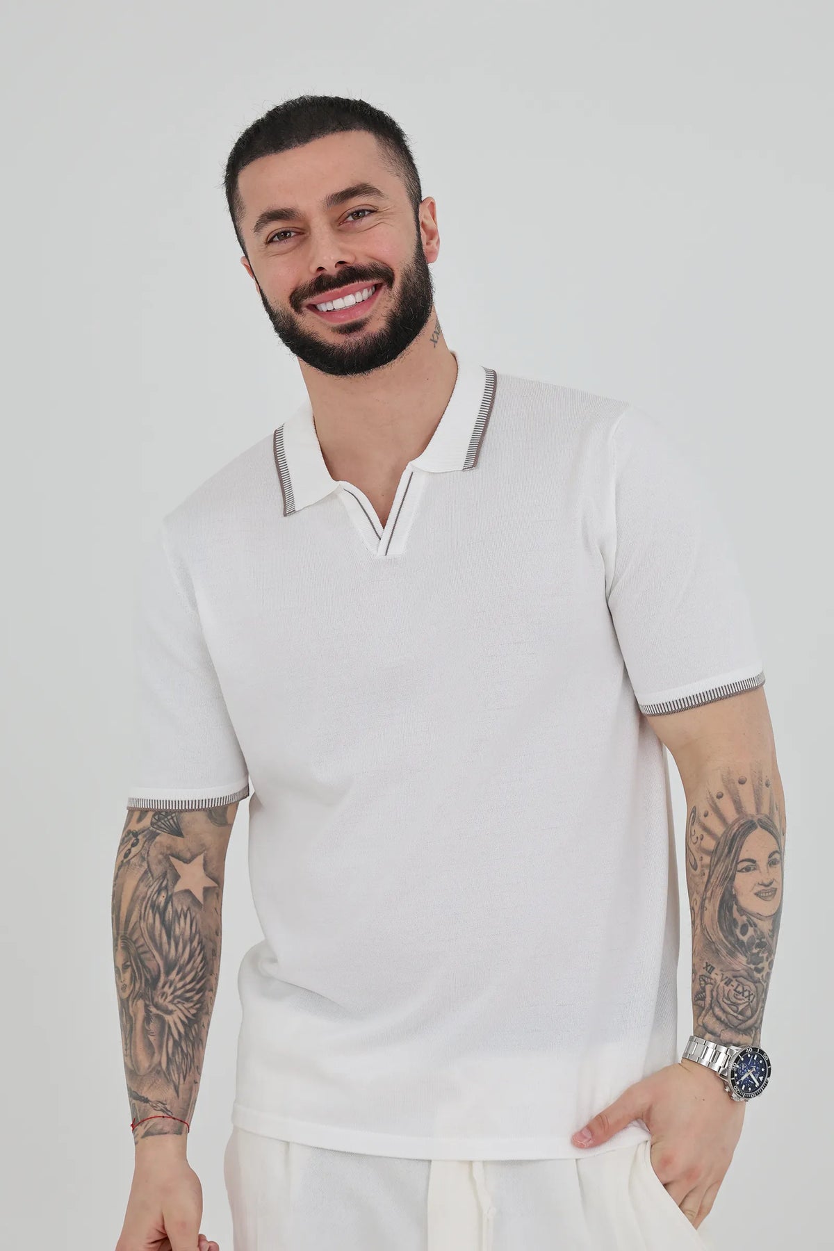 Maice tipped collar