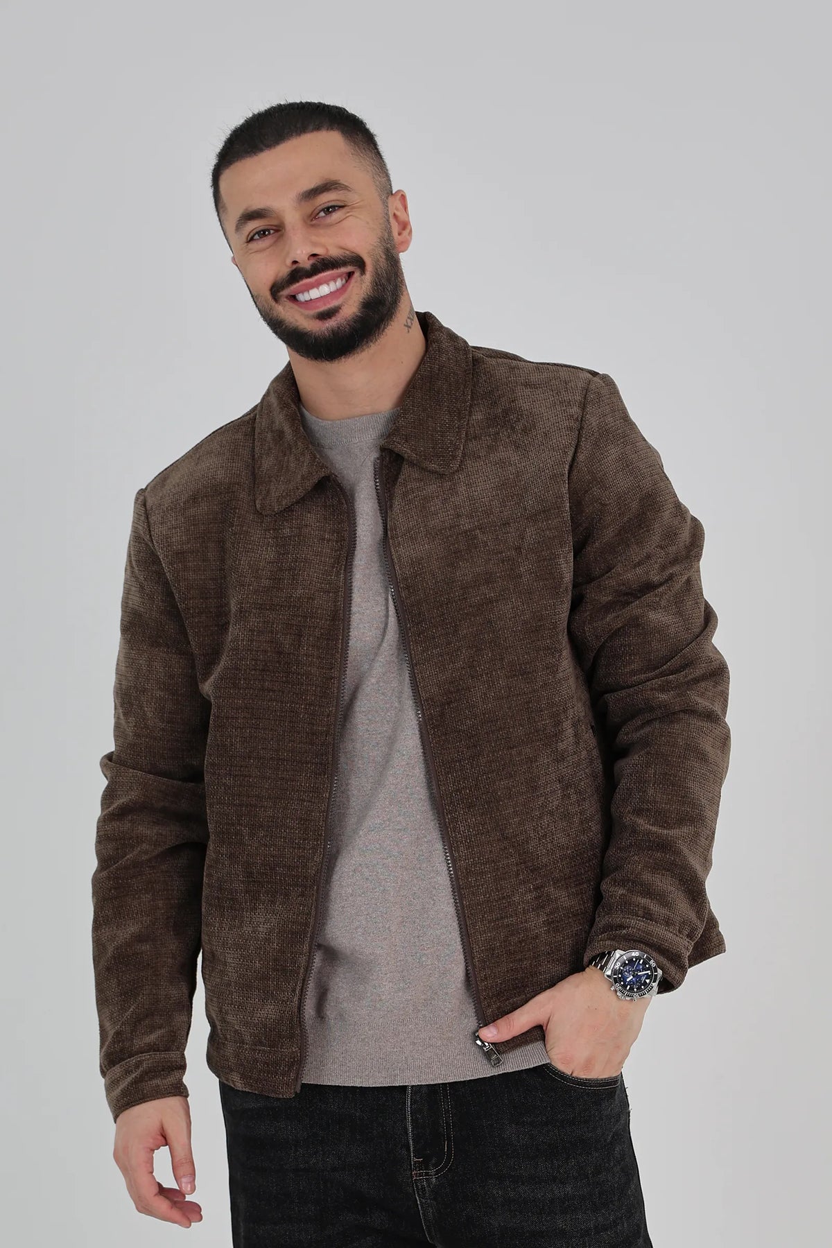 Jakne textured suede
