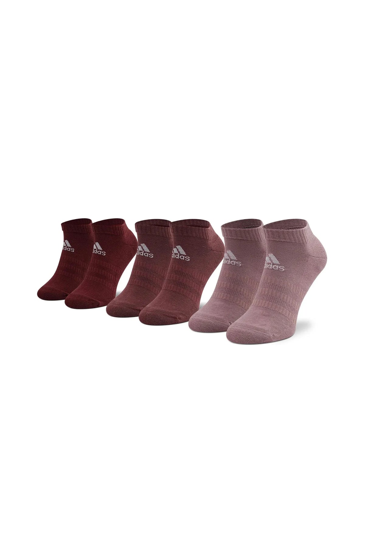 ÇORAPE Set of 3 pairs of adidas women's low socks - Cush Low 3Pp HE4984 Burgundy/Pink