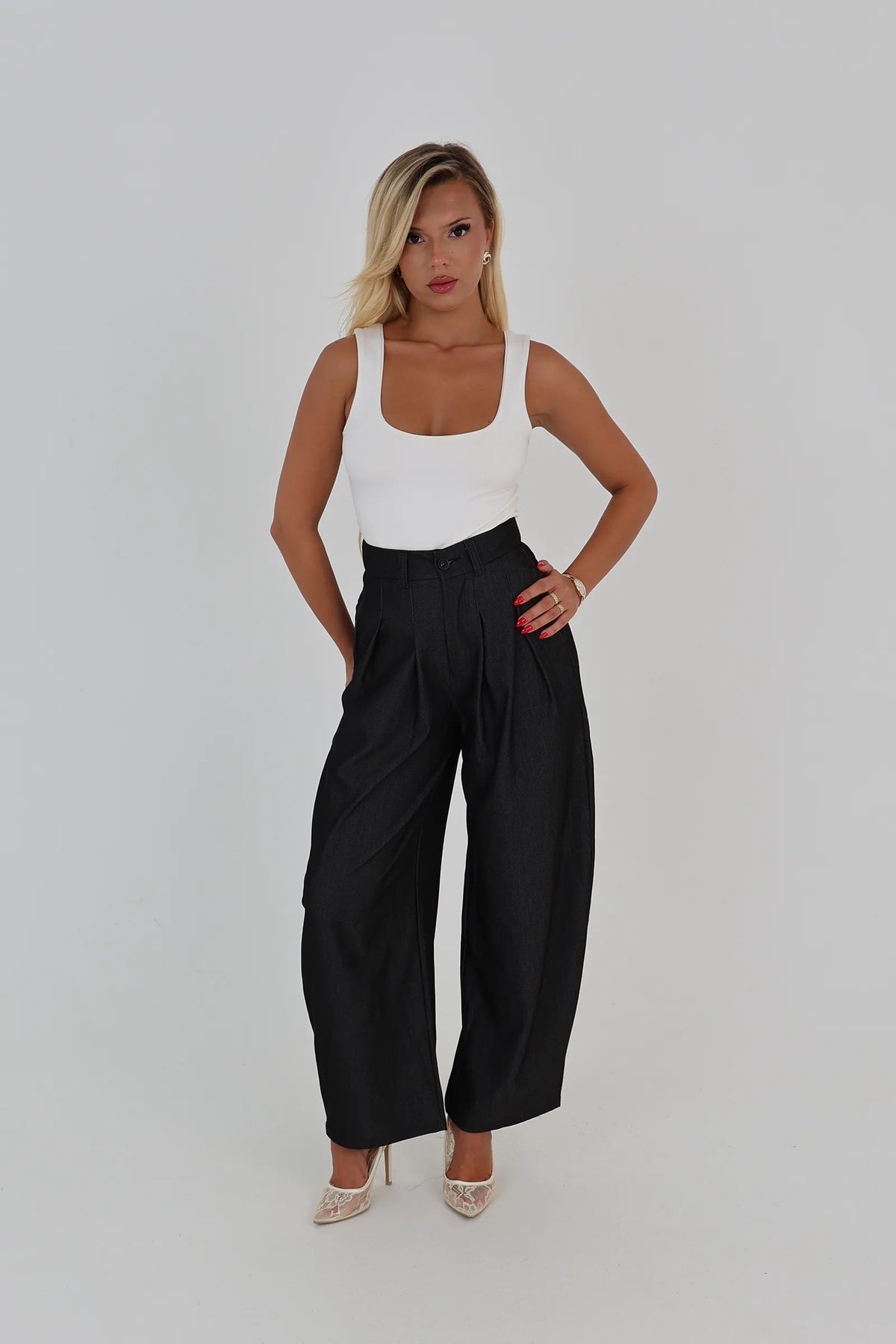 Pantallona dark denim