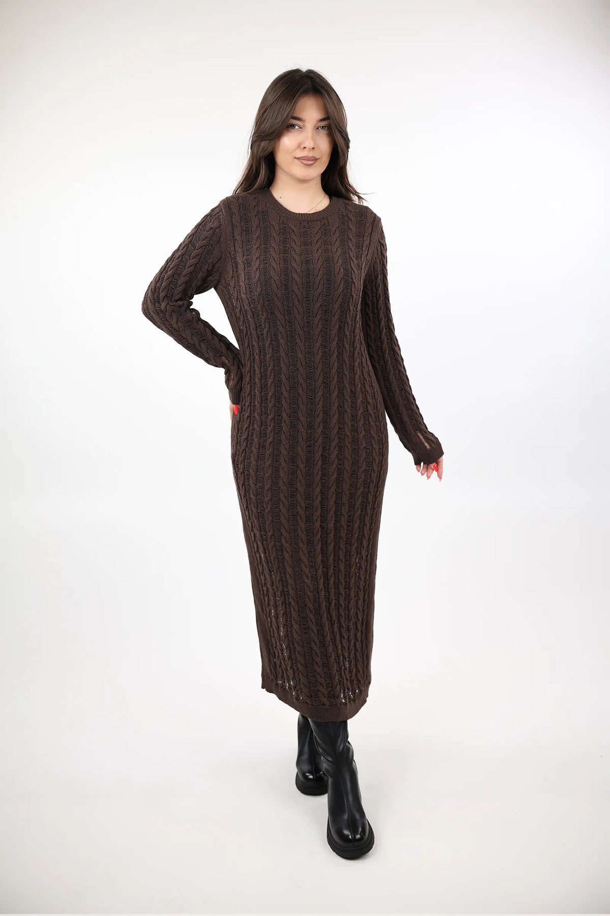Fustan cable knit
