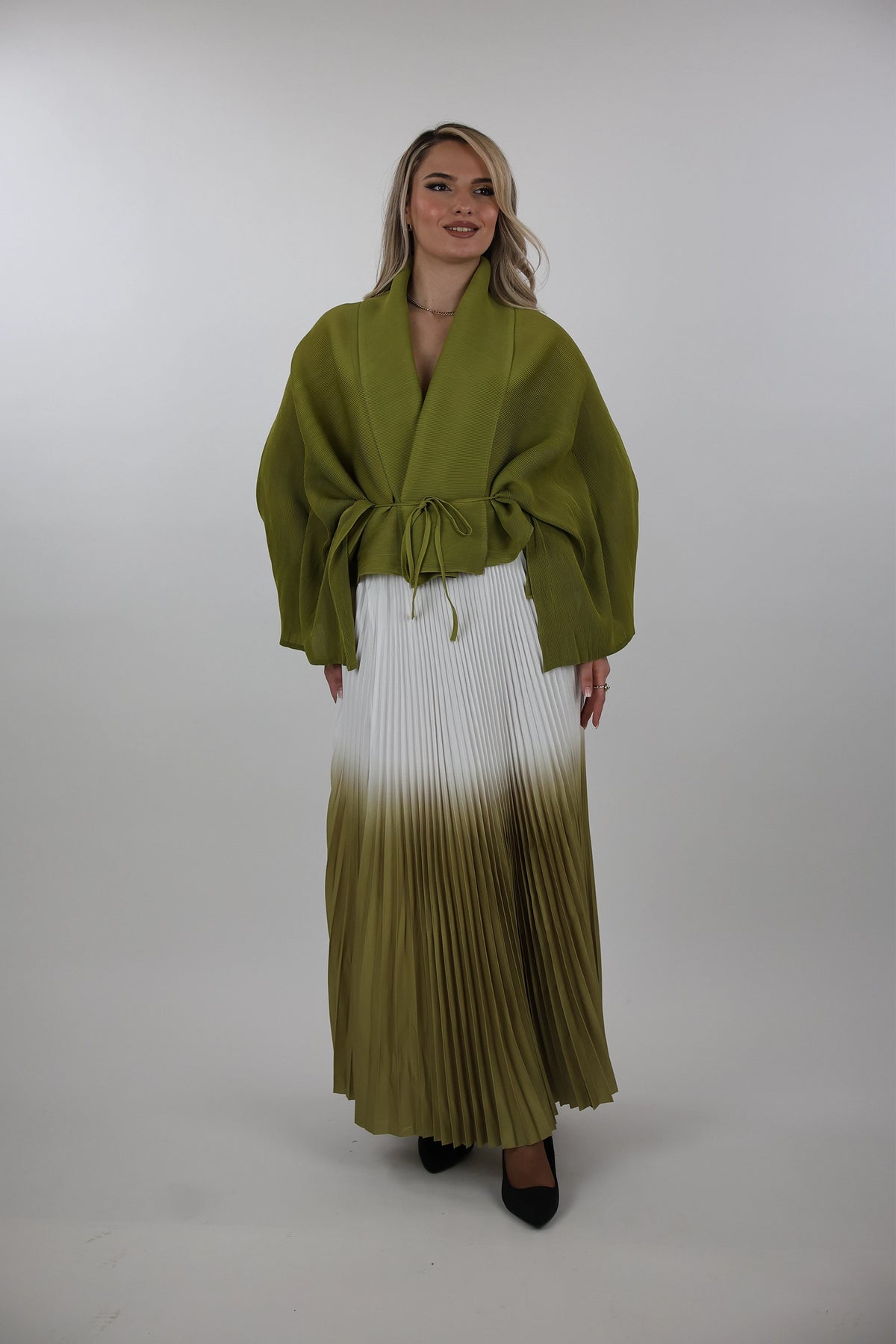 Set pleated skirt & top