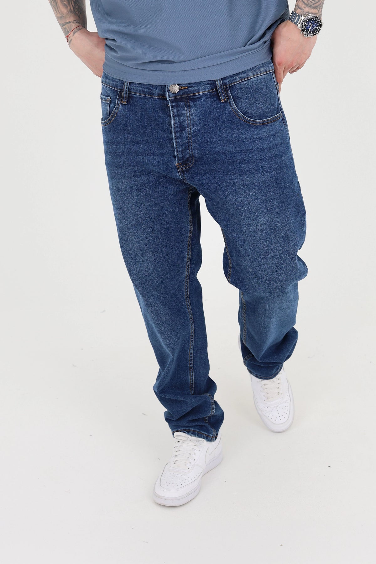 Farmerka fit blue