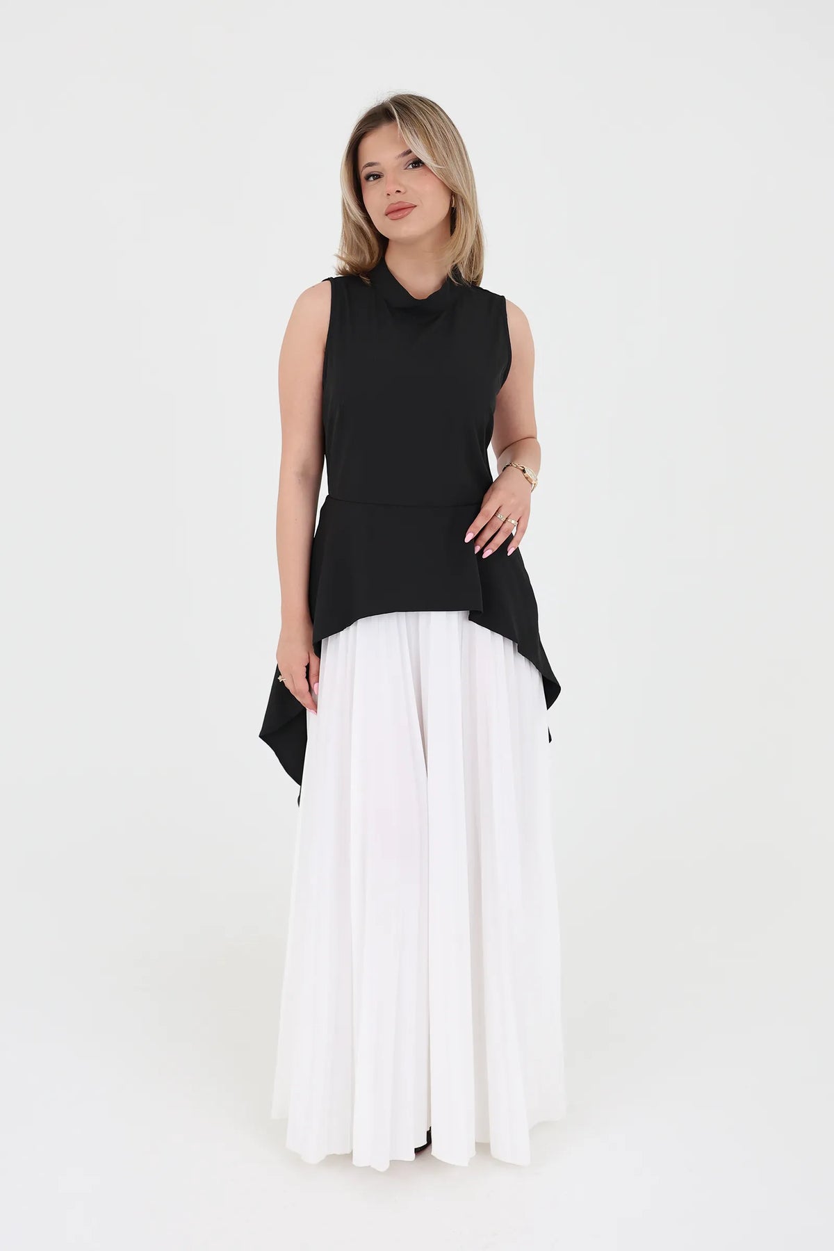 Fustan top&pleated