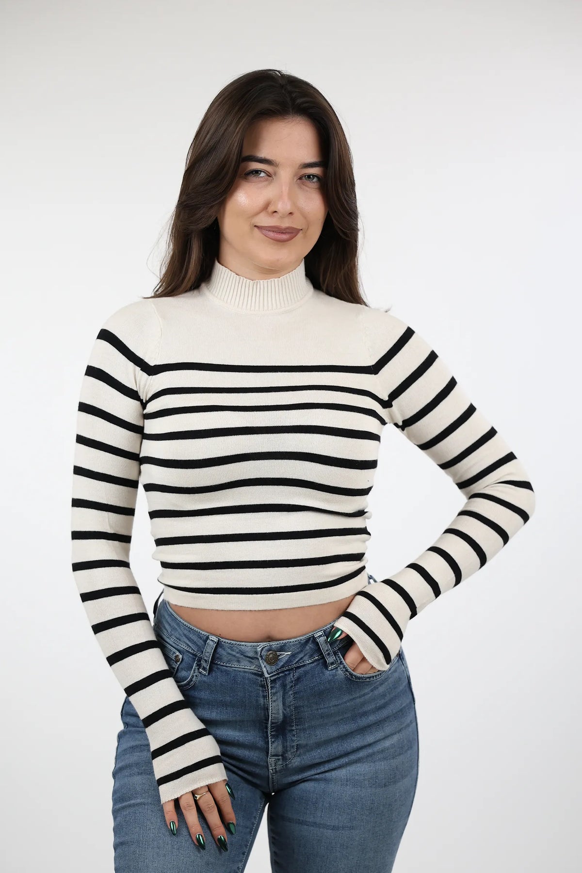 Rrollke striped turtleneck