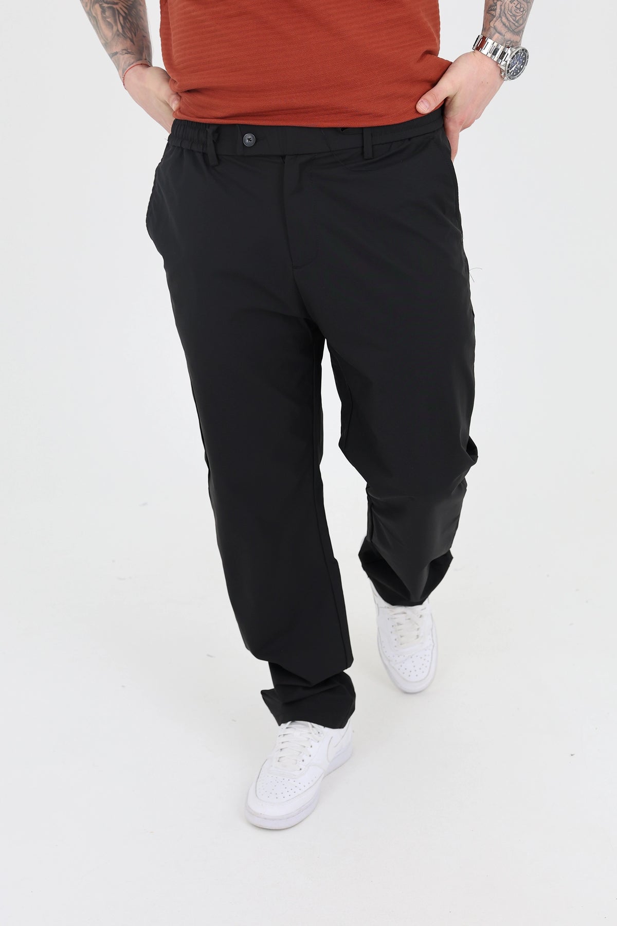 Pantallona loose fit linen