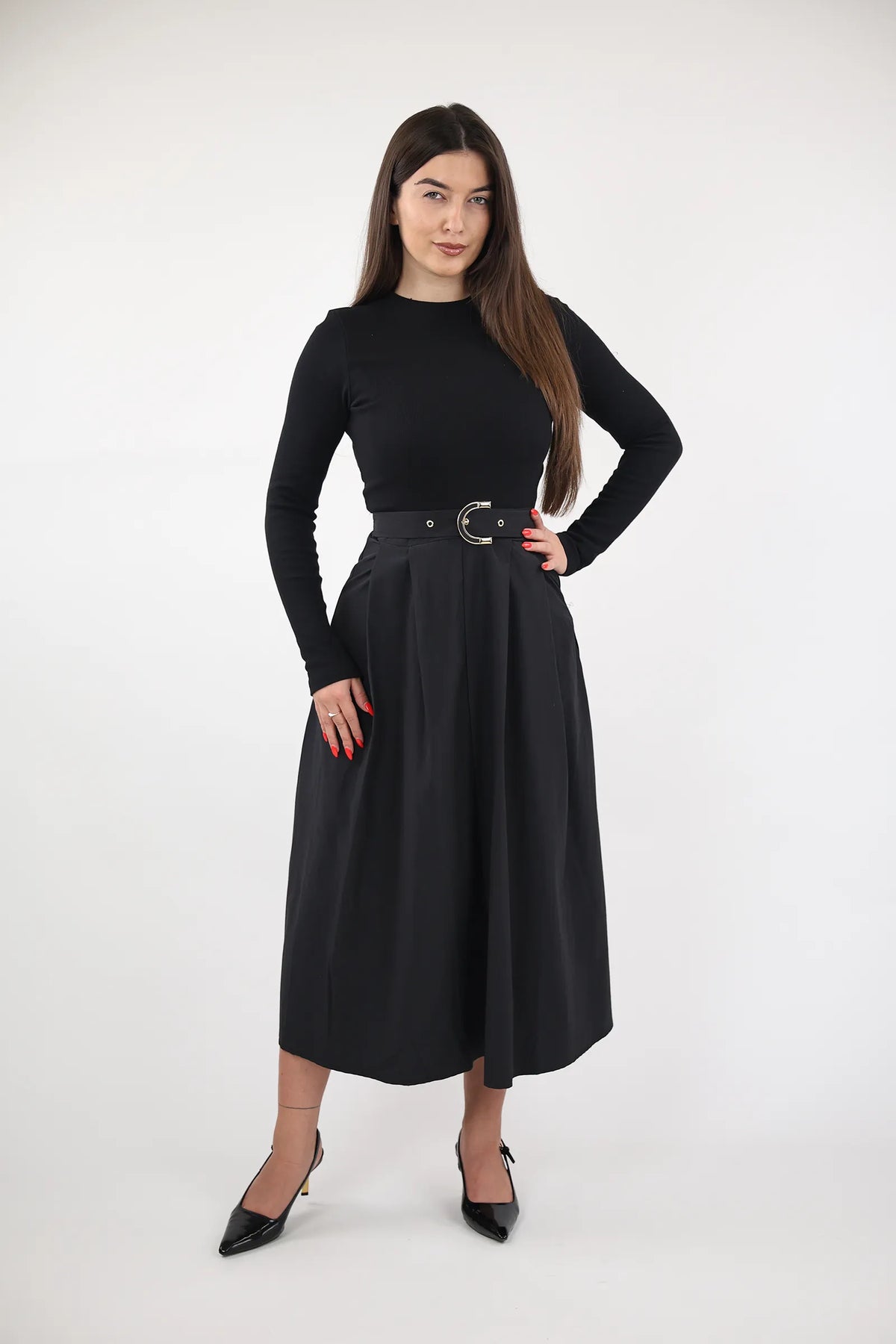 Fustan casual belted