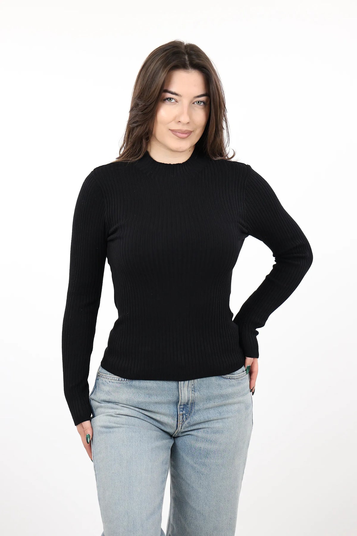 Gjysem rrollke slim fit taupe