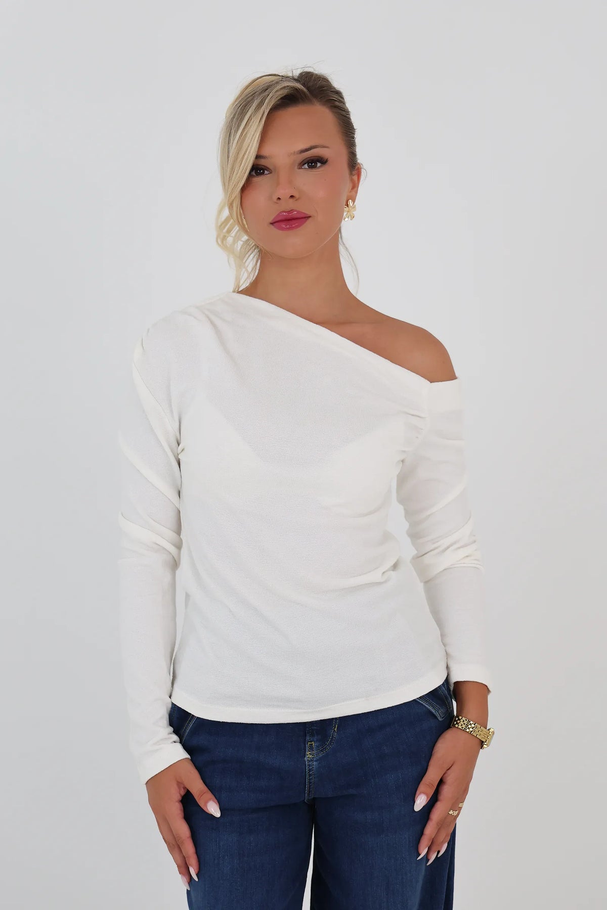 Bluze asymmetric neck