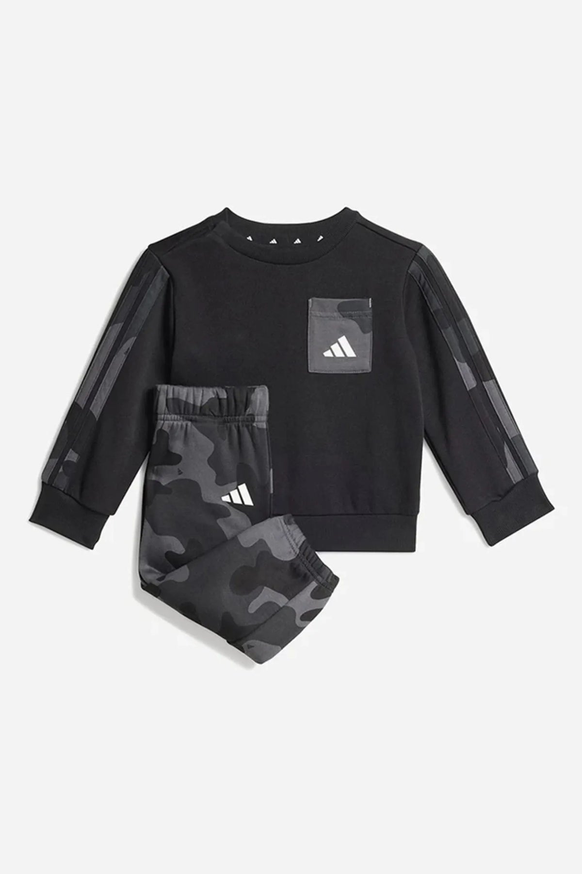 SET Adidas Black Essentials Camo Fleece Infant Kids JW2456