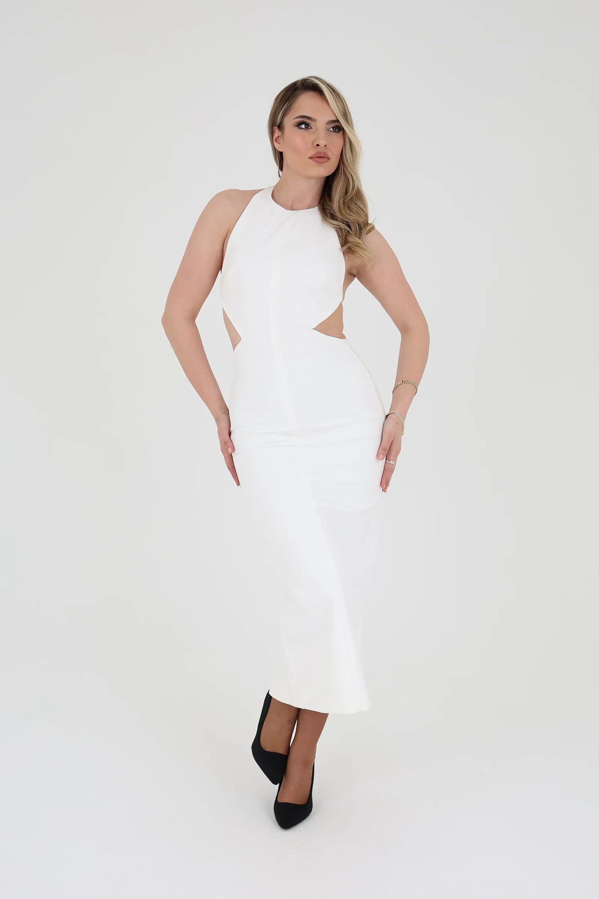 Fustan open back midi