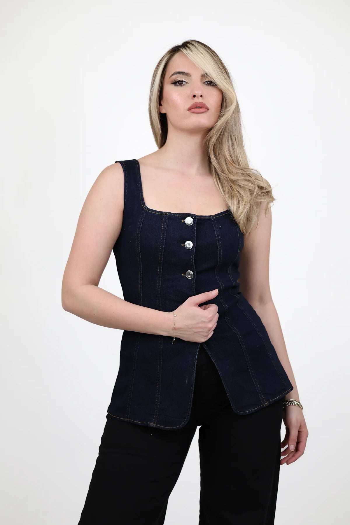Jelek denim corset