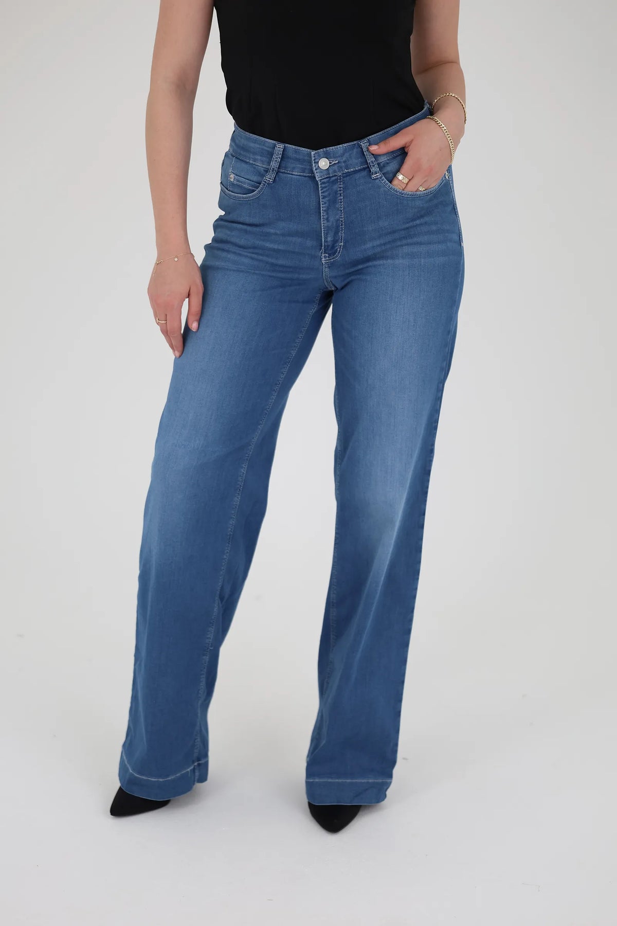 Farmerka high waisted flare