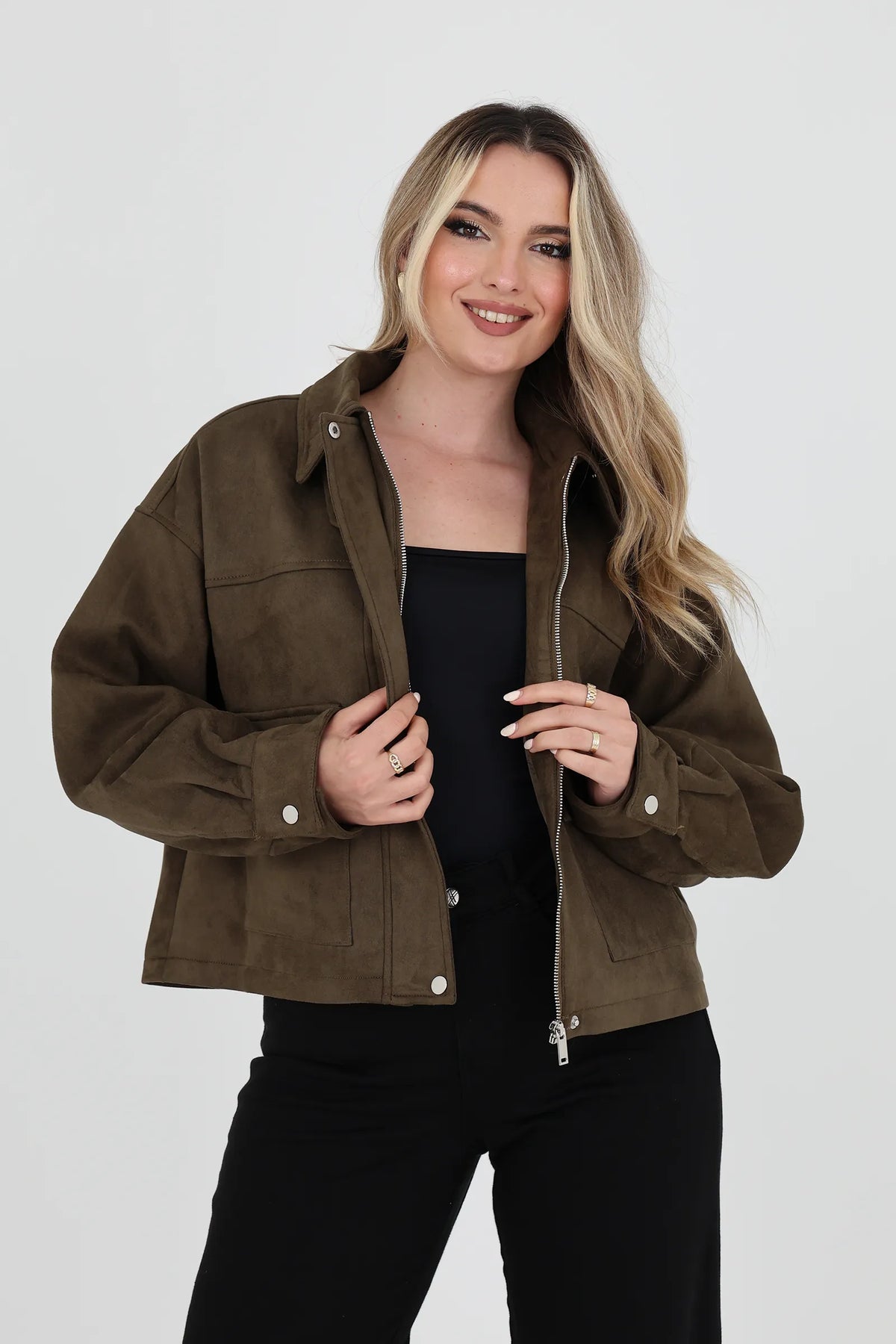 Jakne suede effect