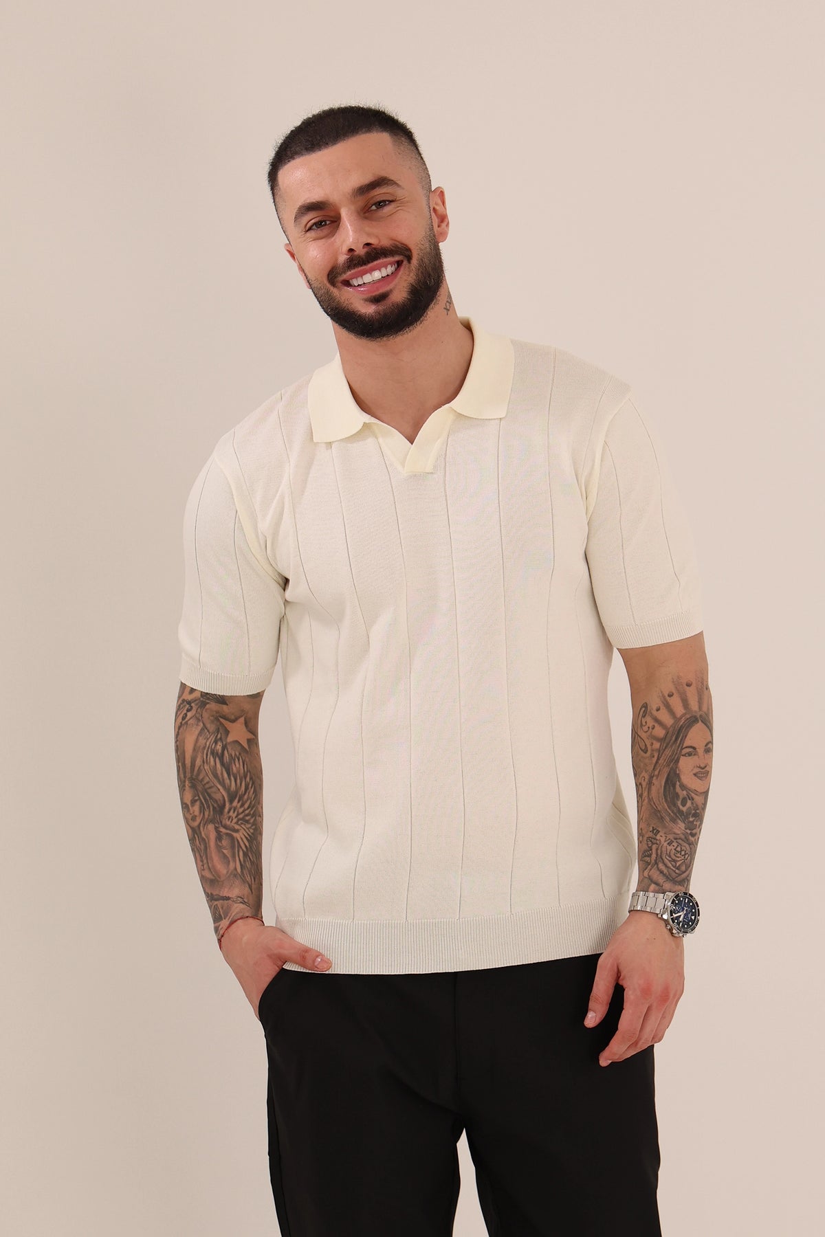 Maice open collar