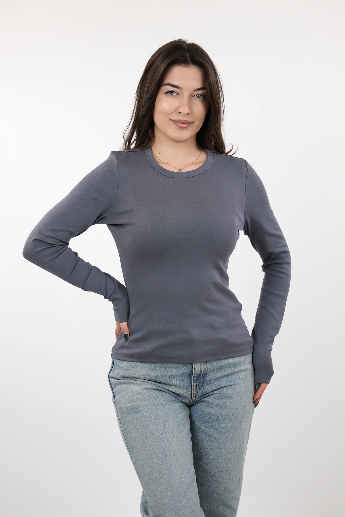 Bluze basic slim fit