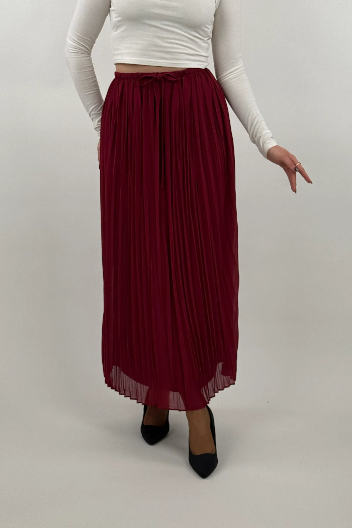 Fund flowy pleated skirt