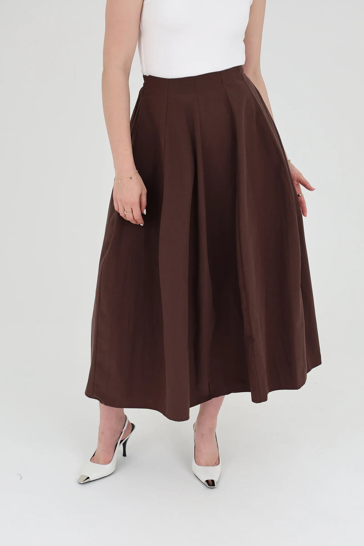 Fund midi circle skirt