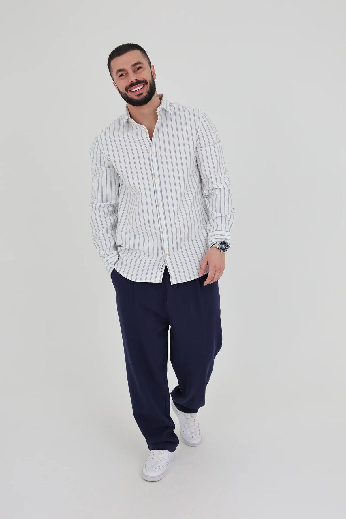Kemishe slim fit striped