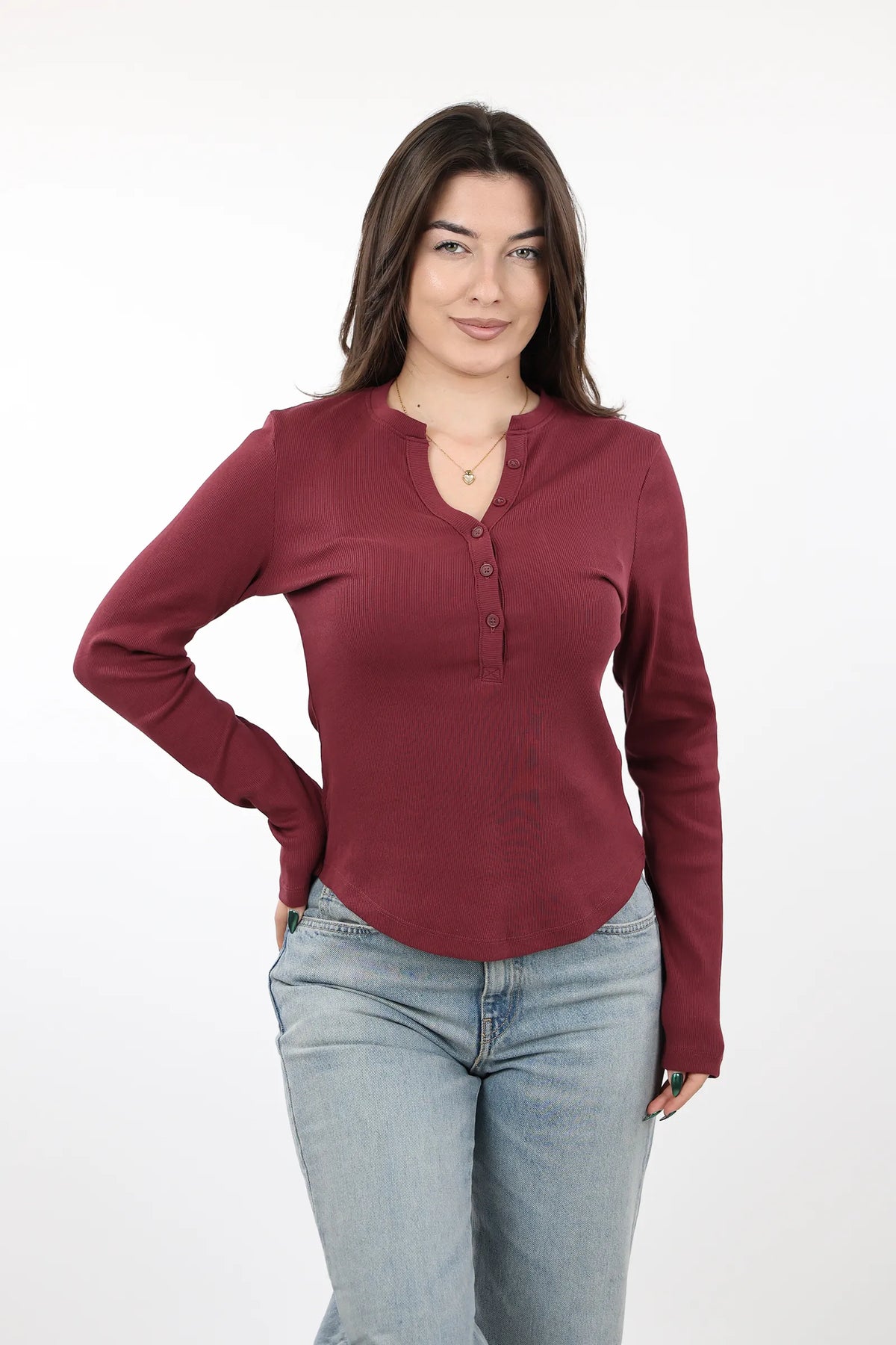 Bluze slim fit henley
