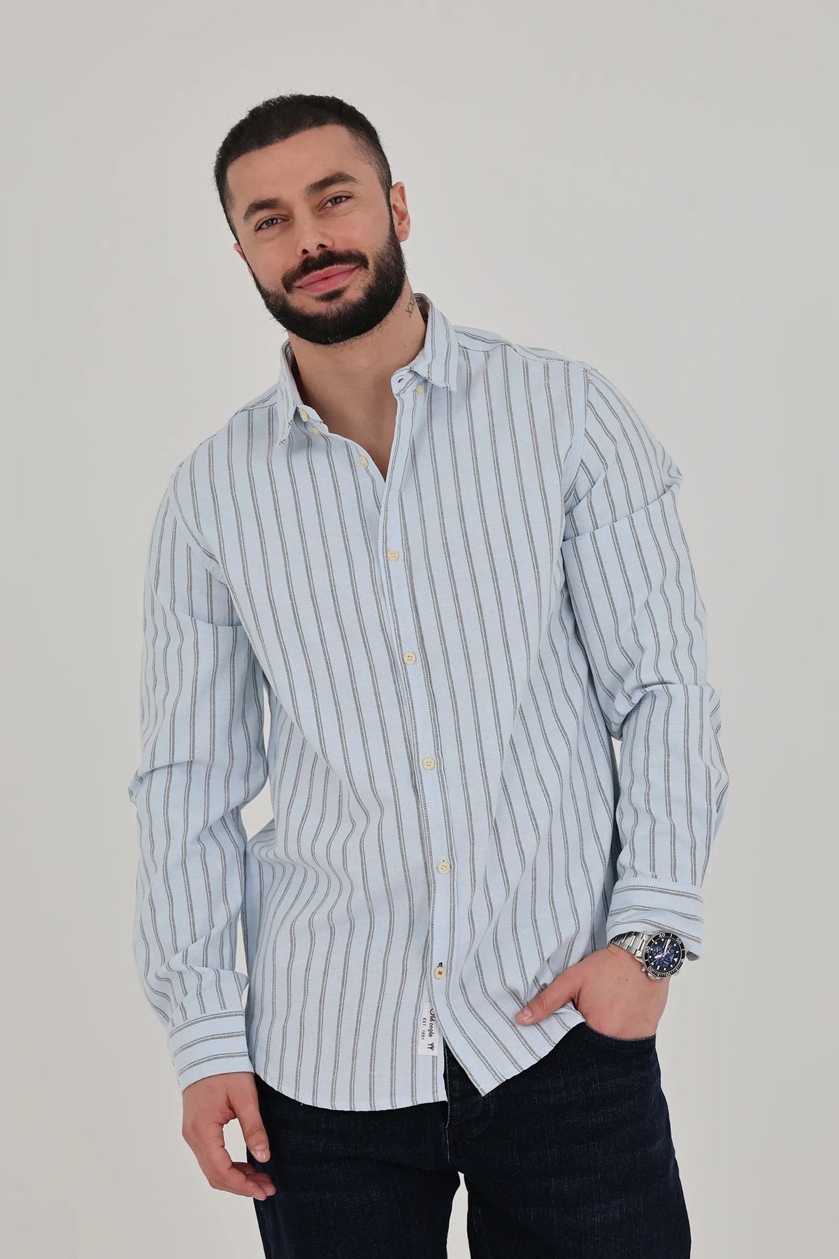 Kemishe slim fit striped