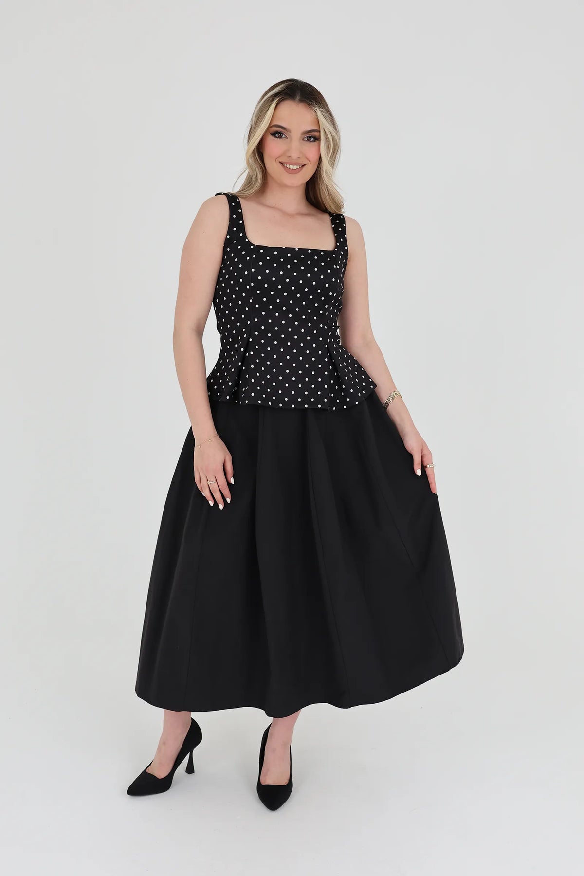 Fund midi circle skirt