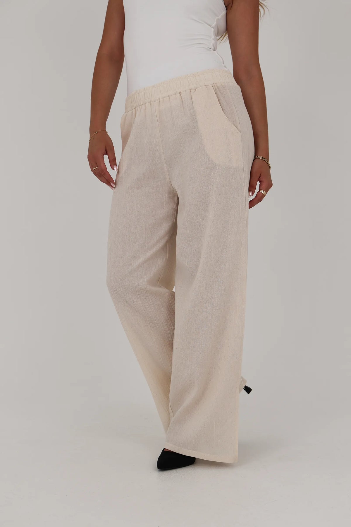 Pantallona relaxed wide leg
