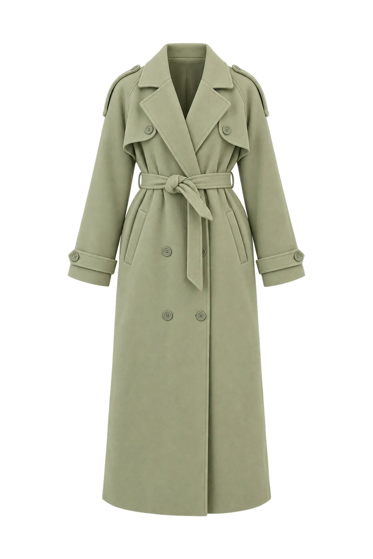 Pallto long olive green