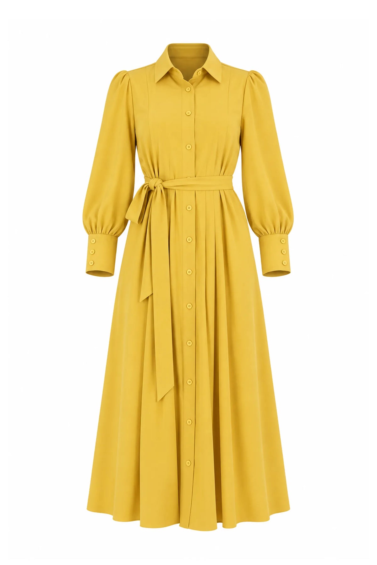 Fustan  long-sleeved mustard