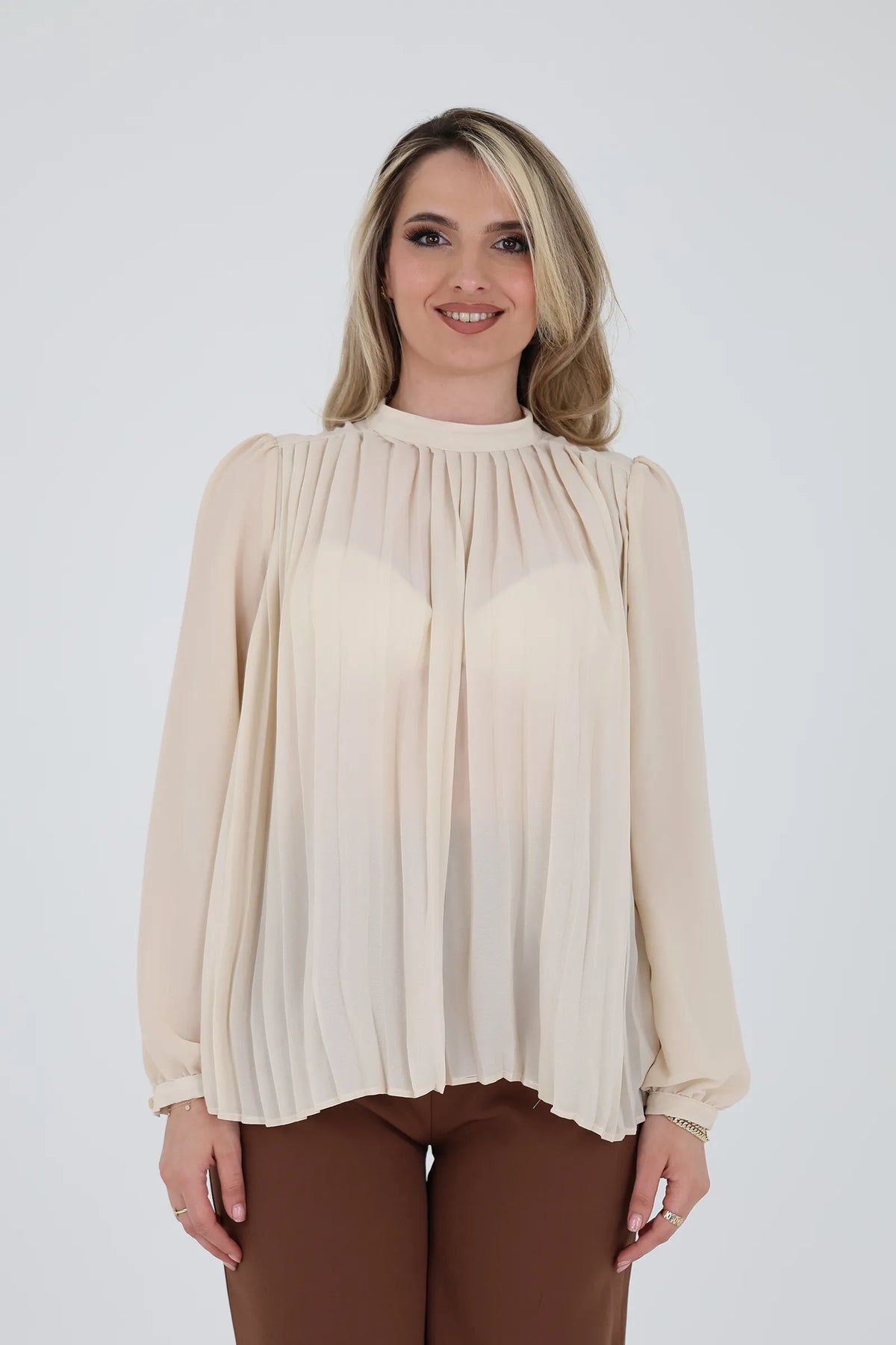 Kemishe pleated chiffon
