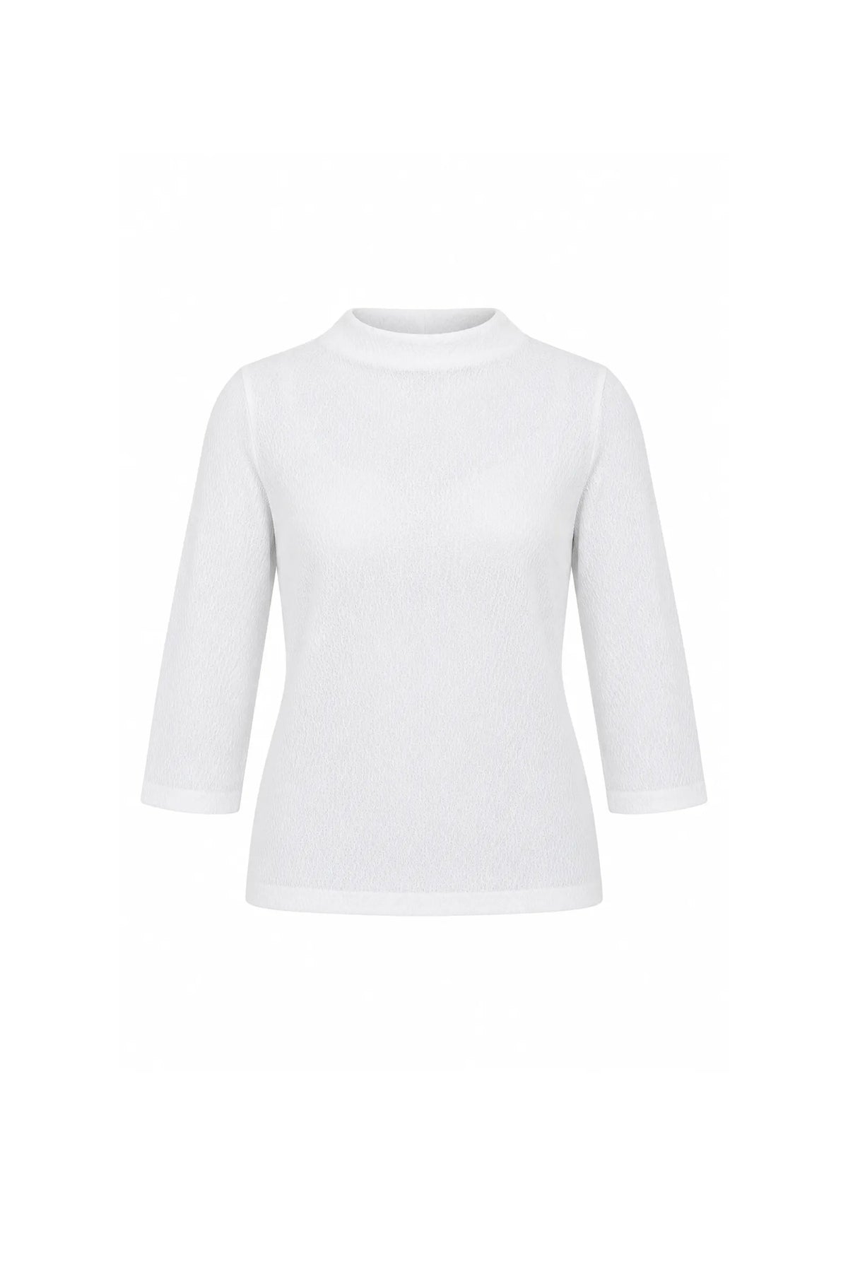 Bluze ribbed mock neck