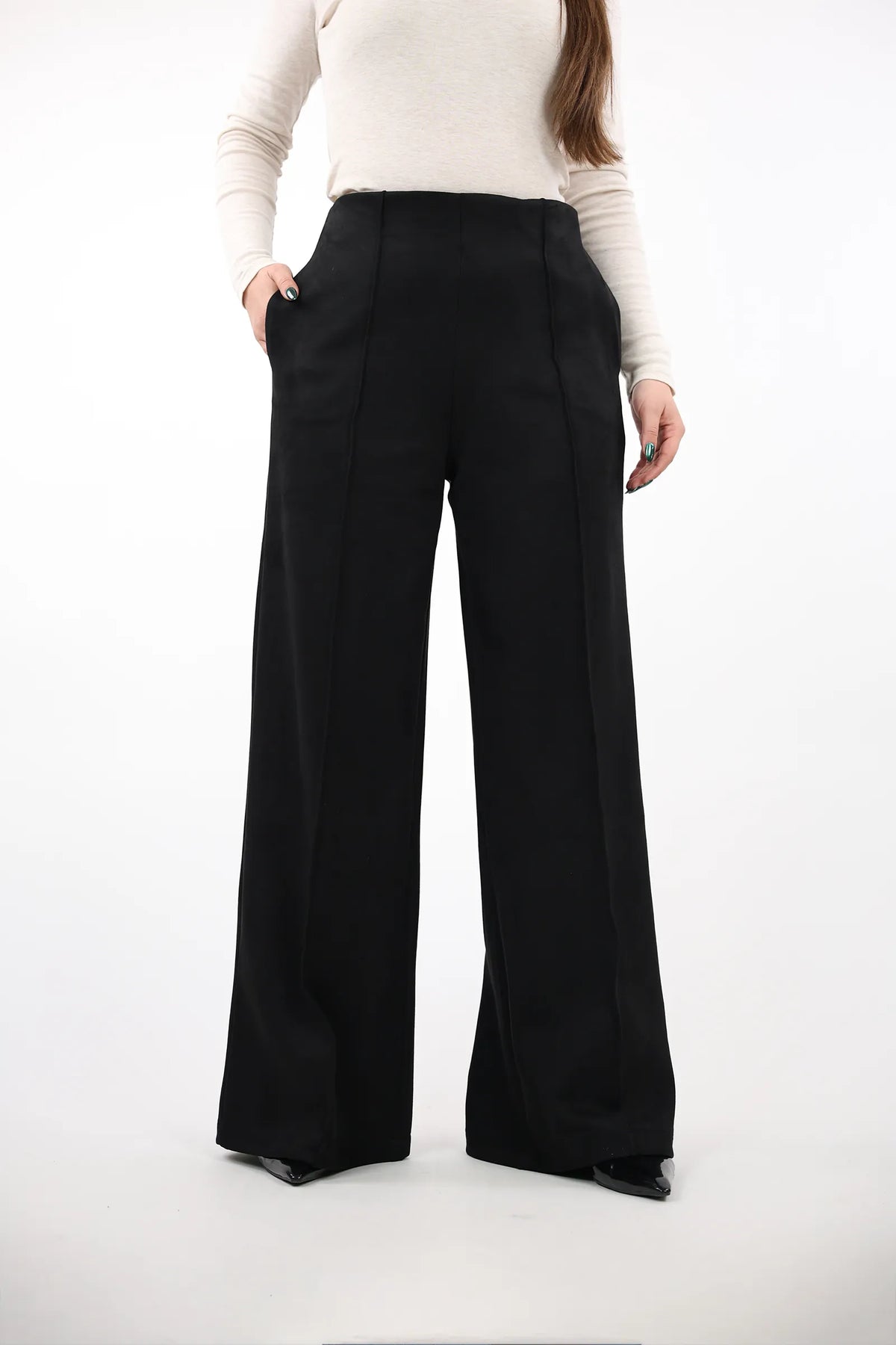 Pantallona suede bootcut