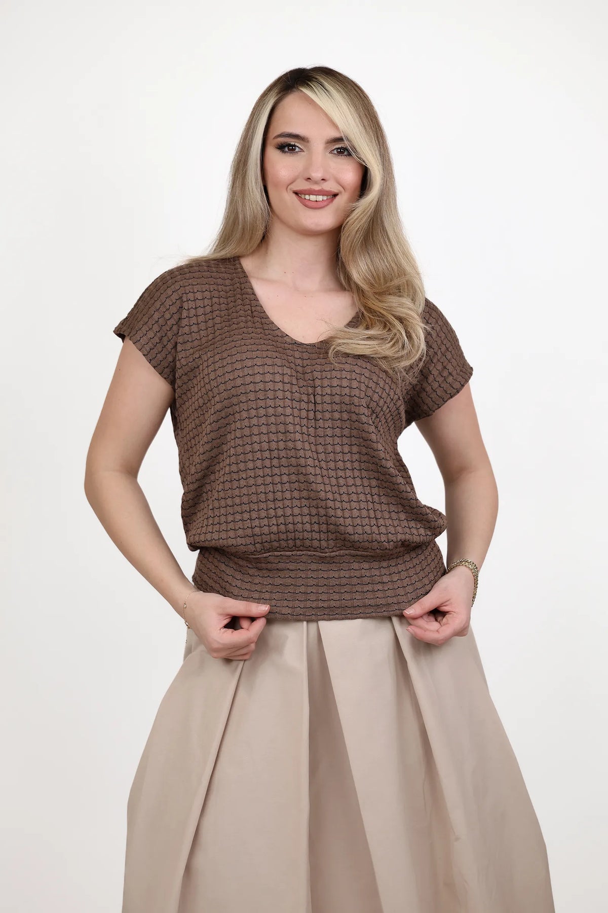Maice grid knit