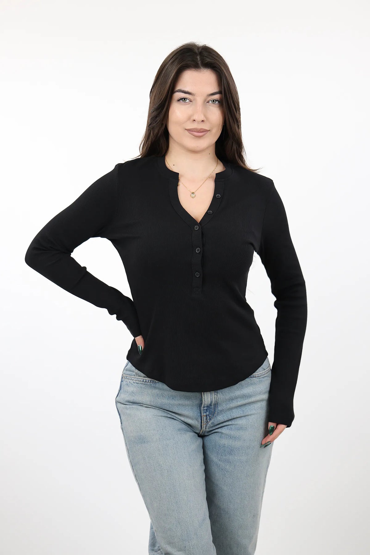 Bluze slim fit henley
