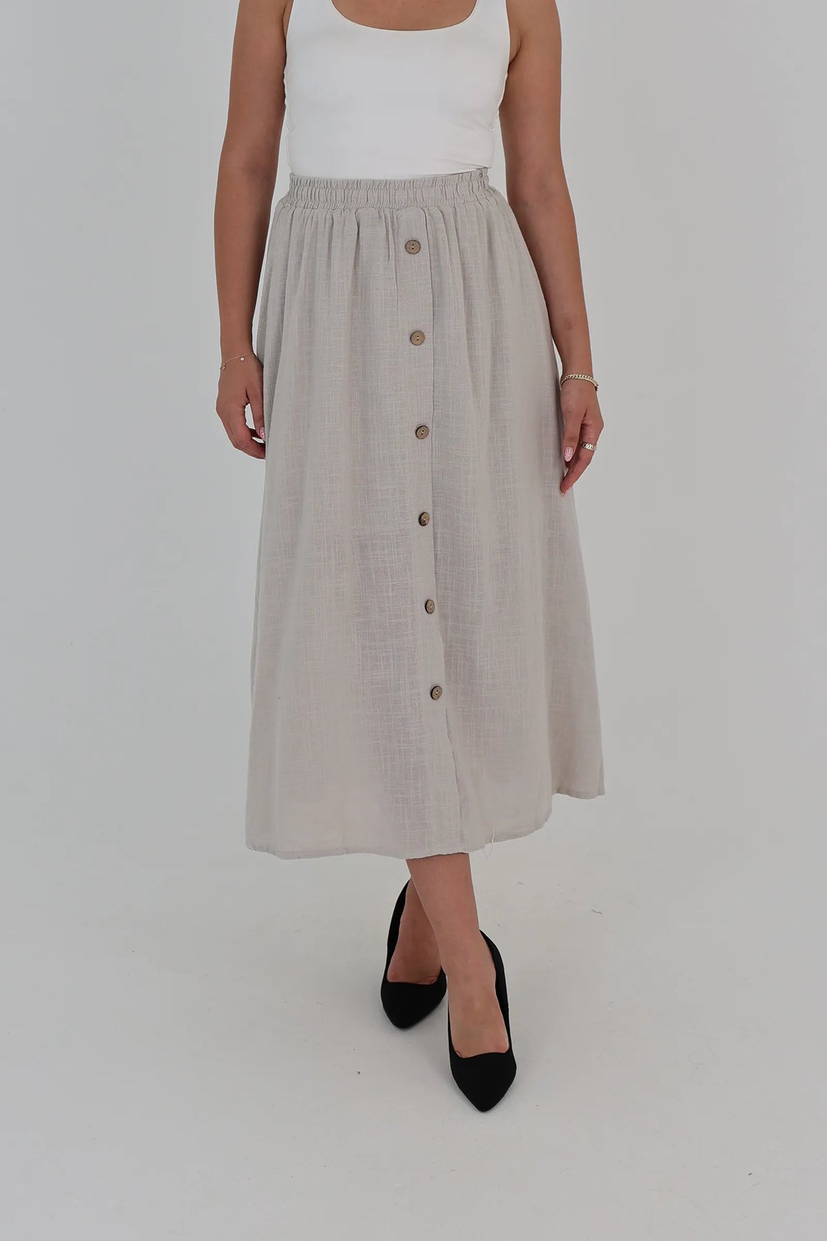 Fund elastic waist midi