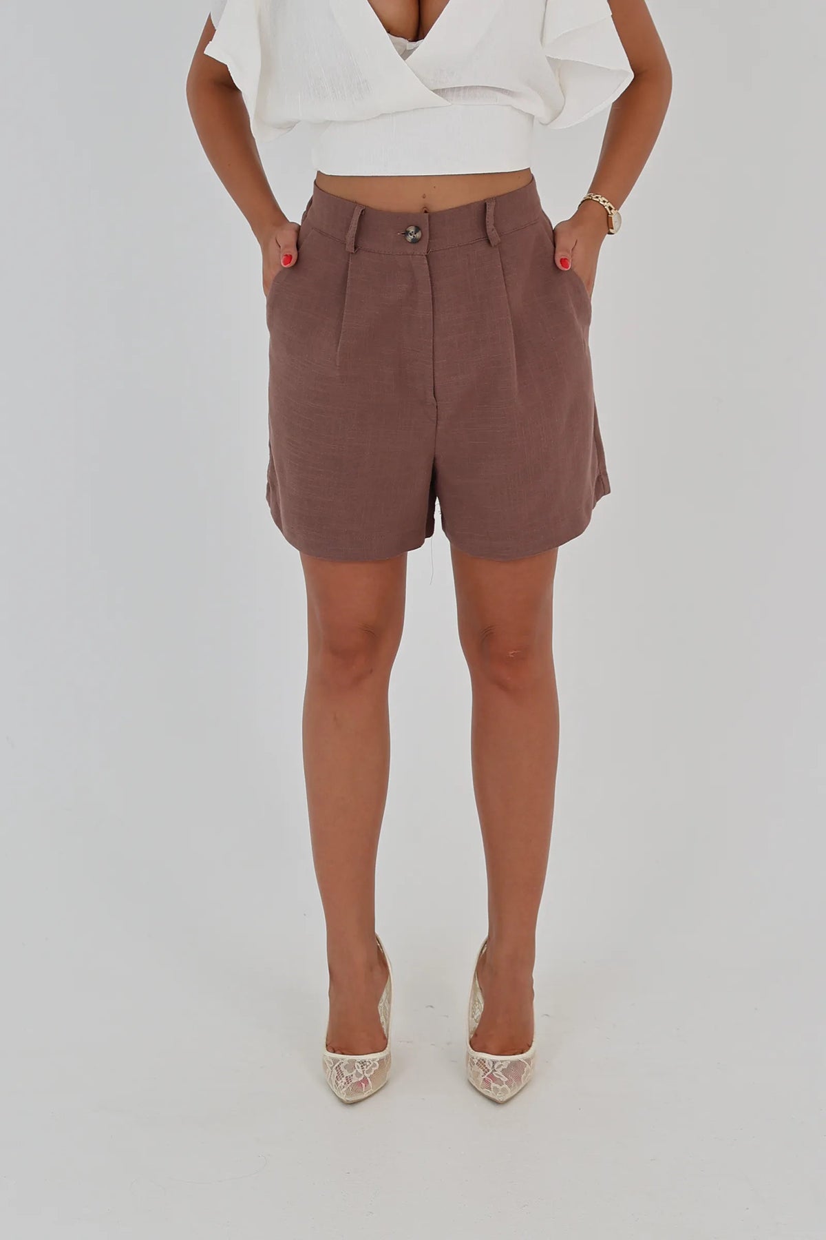 Pantallona button front