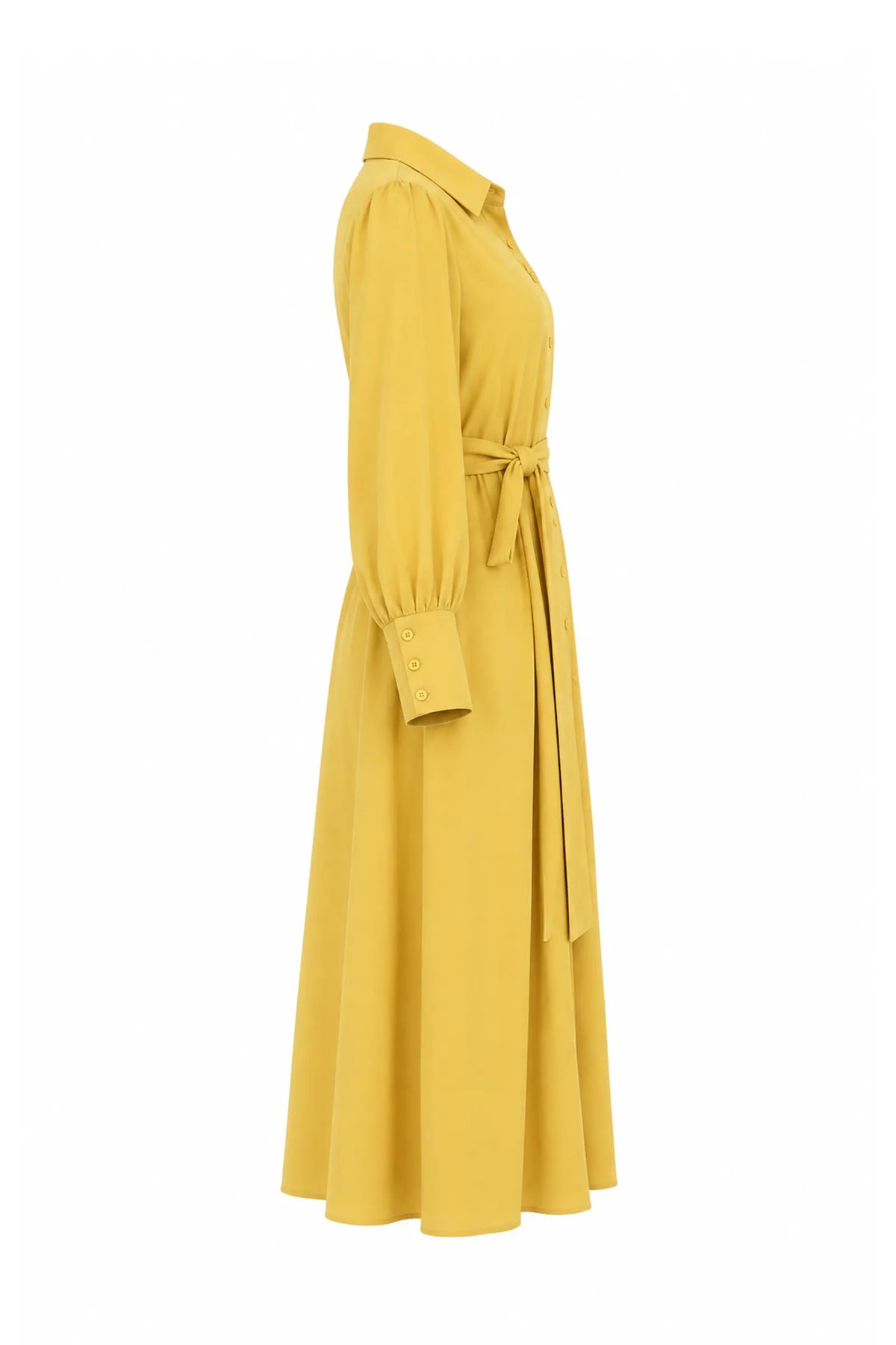 Fustan  long-sleeved mustard